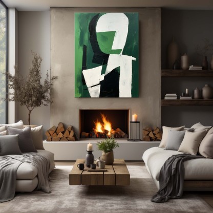 Contemporary Minimalist Art Painting hand - painted #HM568