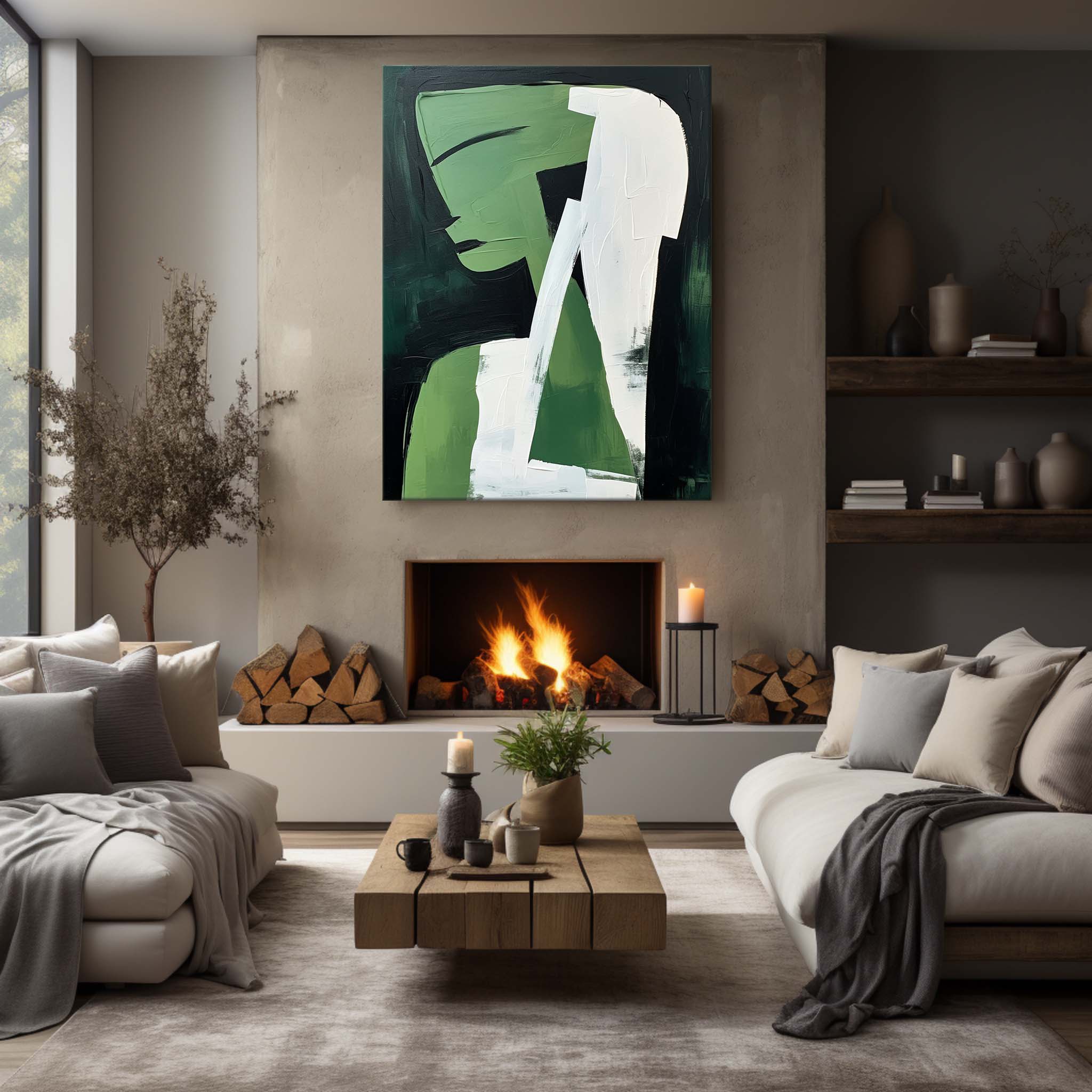 Contemporary Minimalist Art Painting hand - painted #HM603