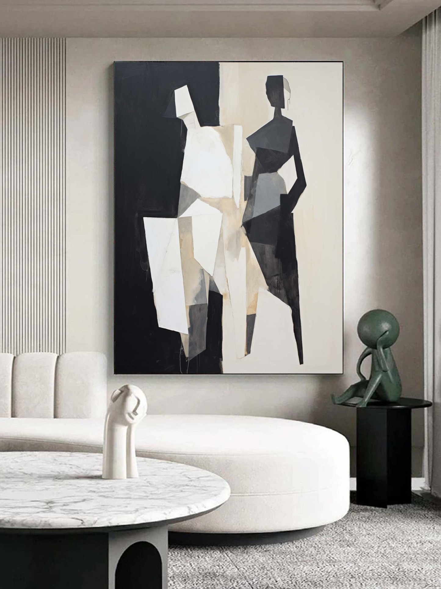 Contemporary Minimalist Art Painting hand - painted #HM178