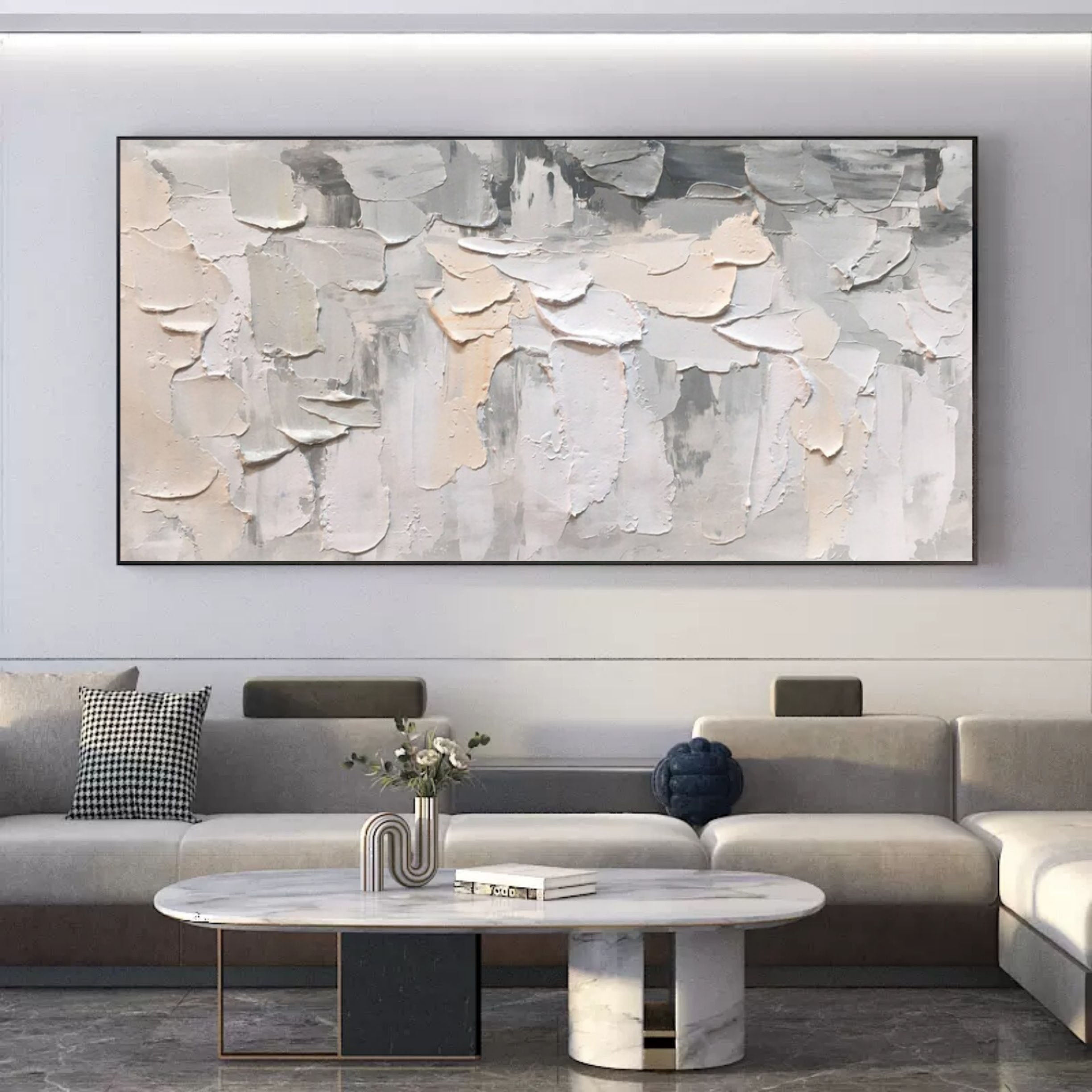 Plaster Art Painting hand - painted #HM190-Homemural