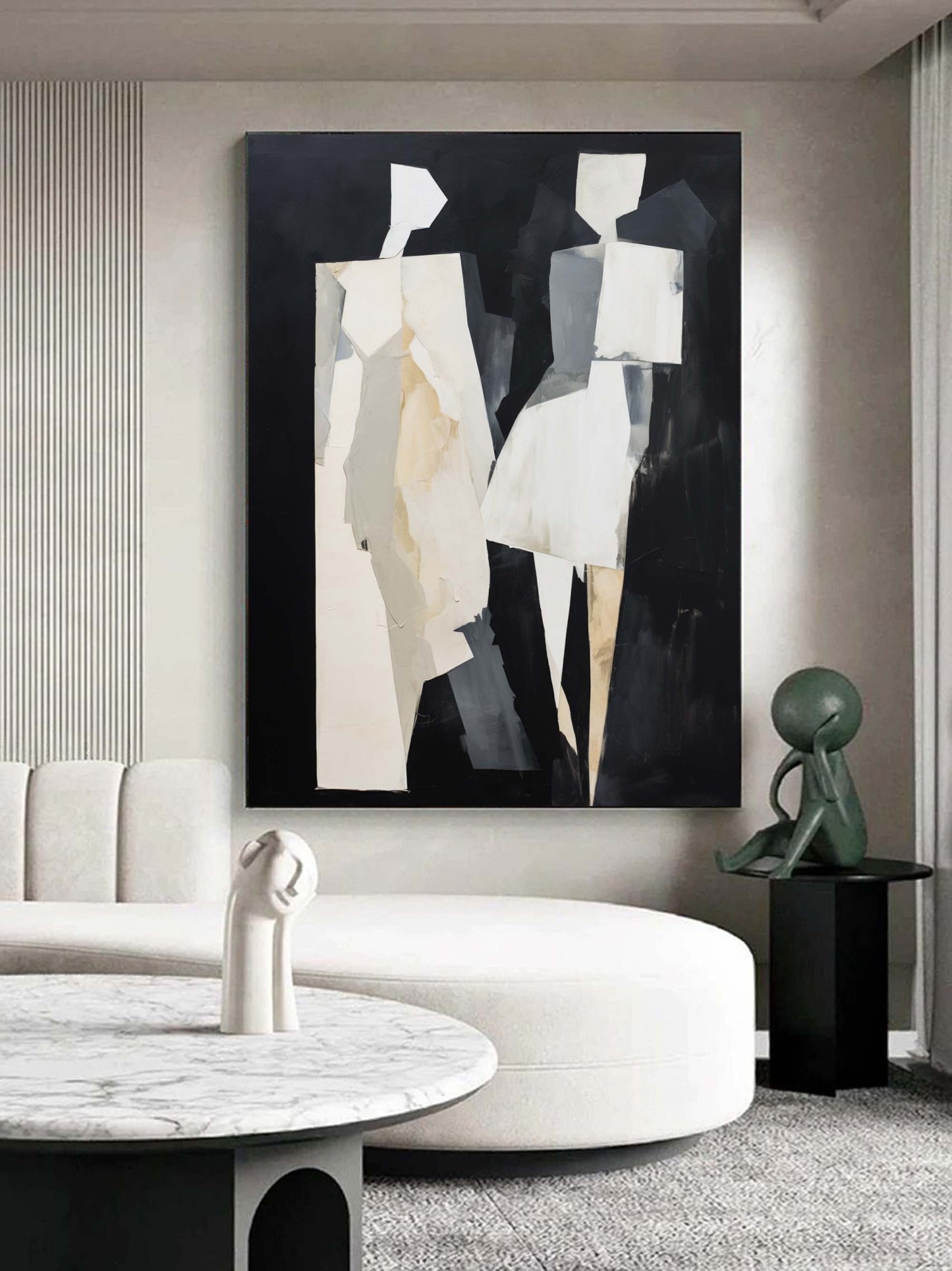 Contemporary Minimalist Art Painting hand - painted #HM595