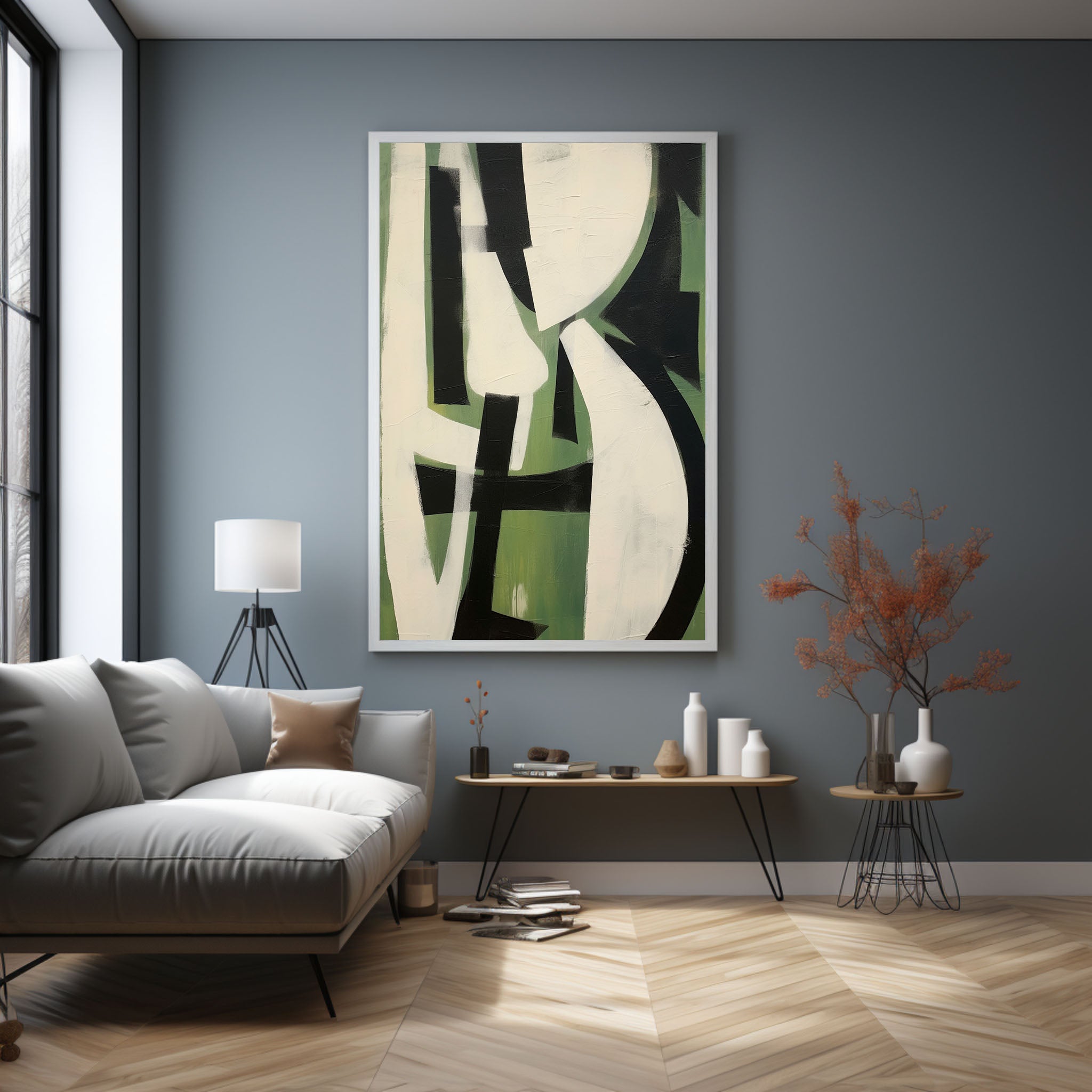 Contemporary Minimalist Art Painting hand - painted #HM175