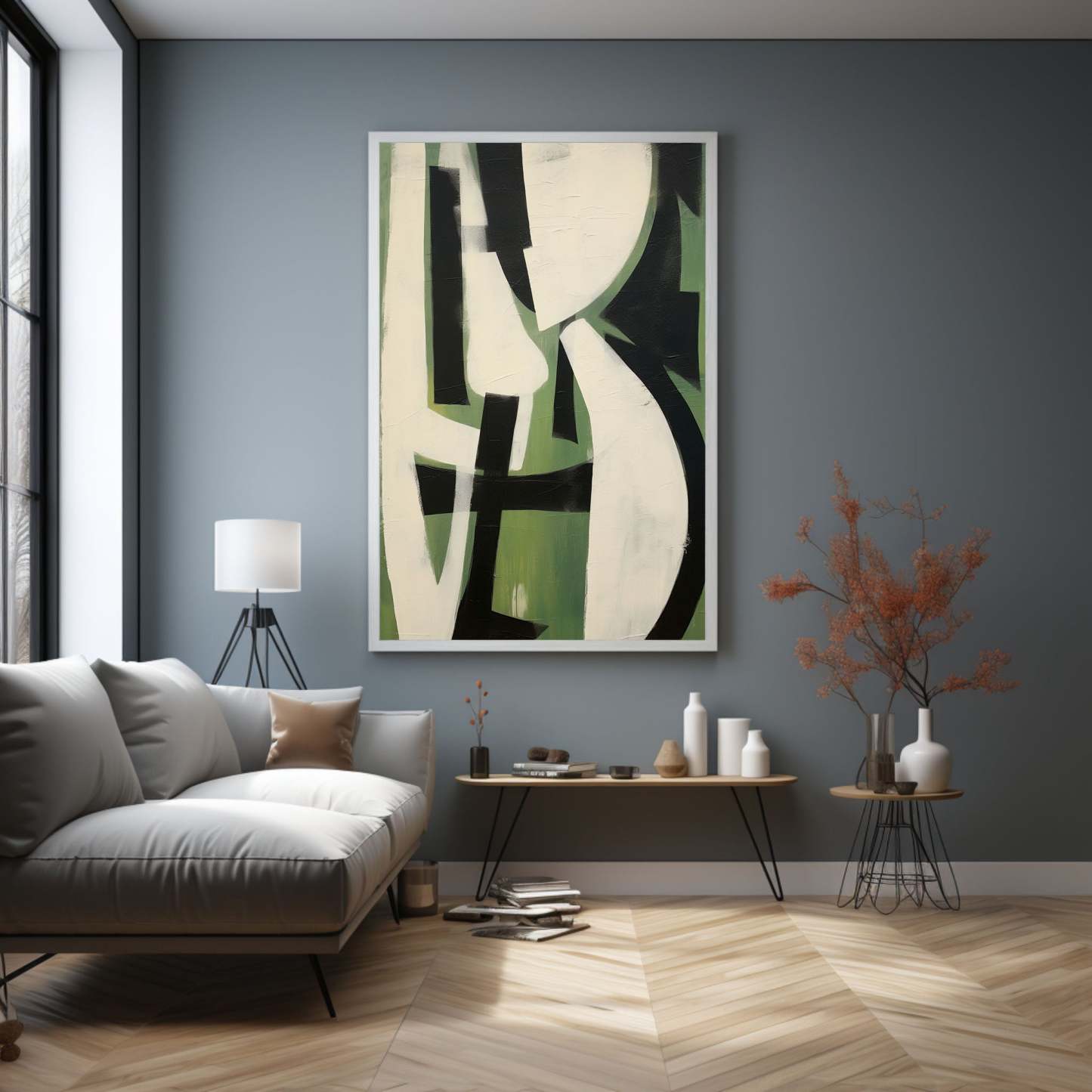 Contemporary Minimalist Art Painting hand - painted #HM175