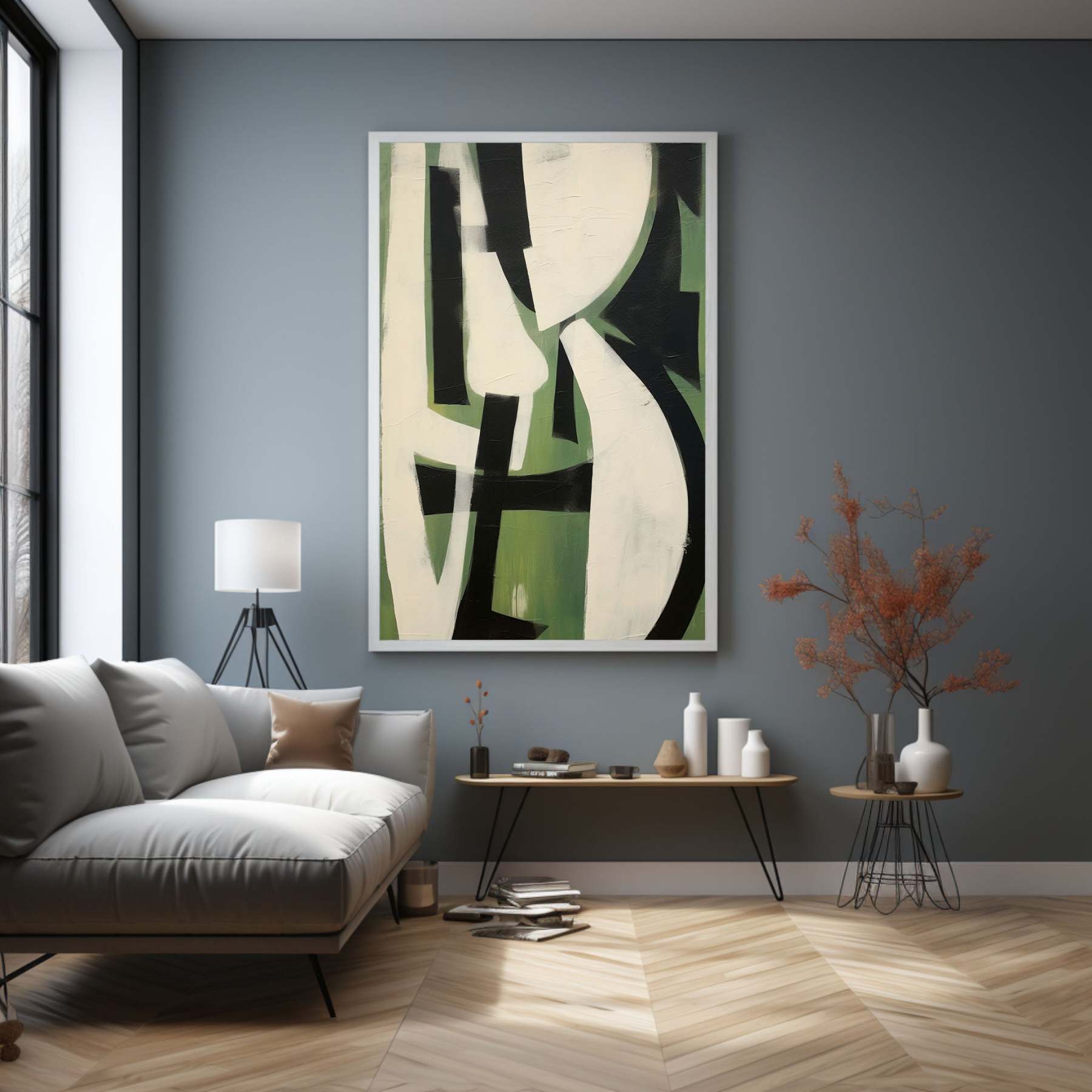 Contemporary Minimalist Art Painting hand - painted #HM175