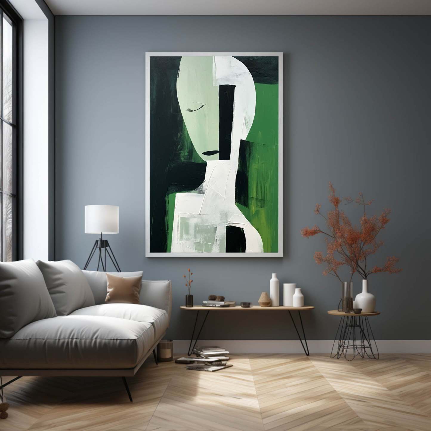 Contemporary Minimalist Art Painting hand - painted #HM600