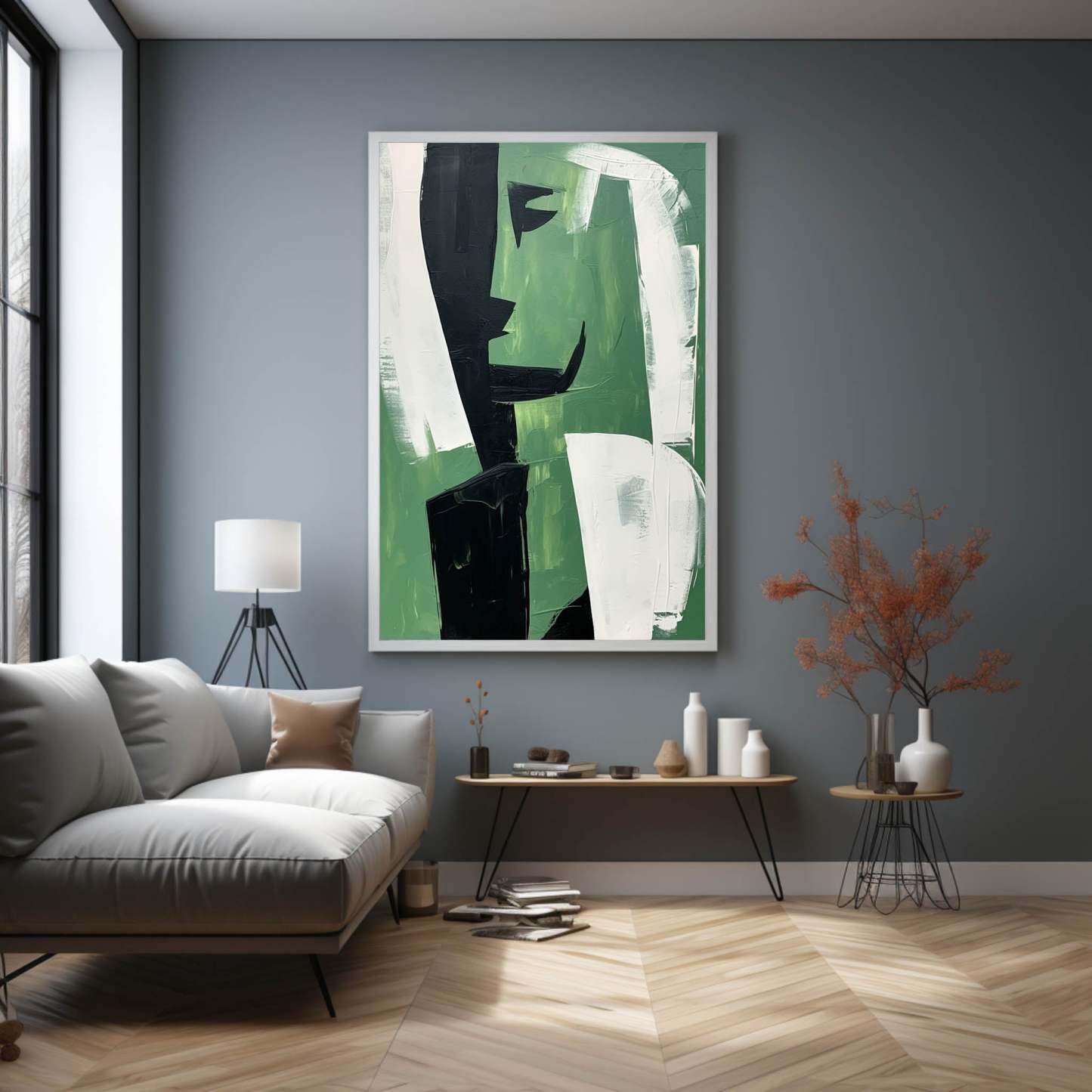 Contemporary Minimalist Art Painting hand - painted #HM589