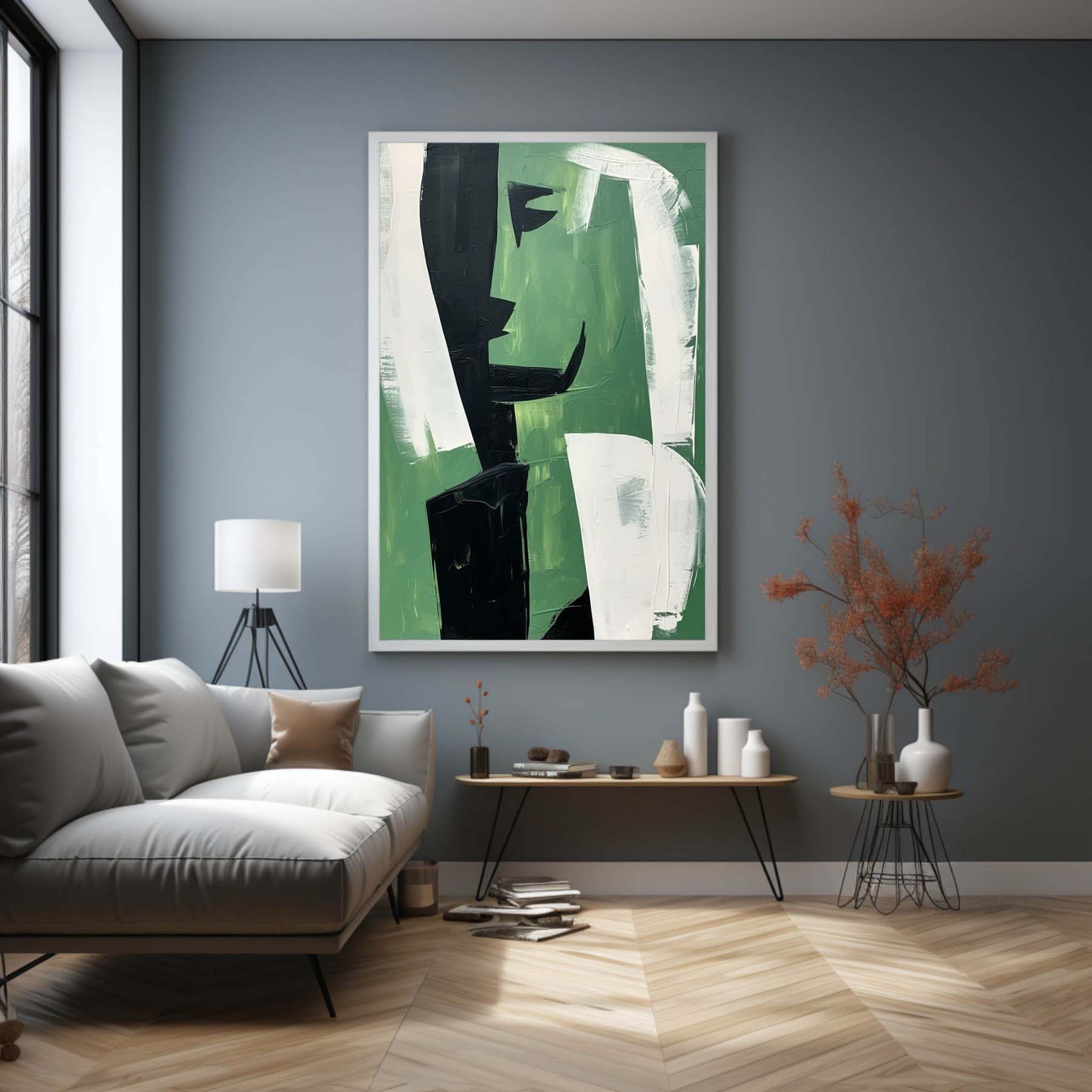 Contemporary Minimalist Art Painting hand - painted #HM589