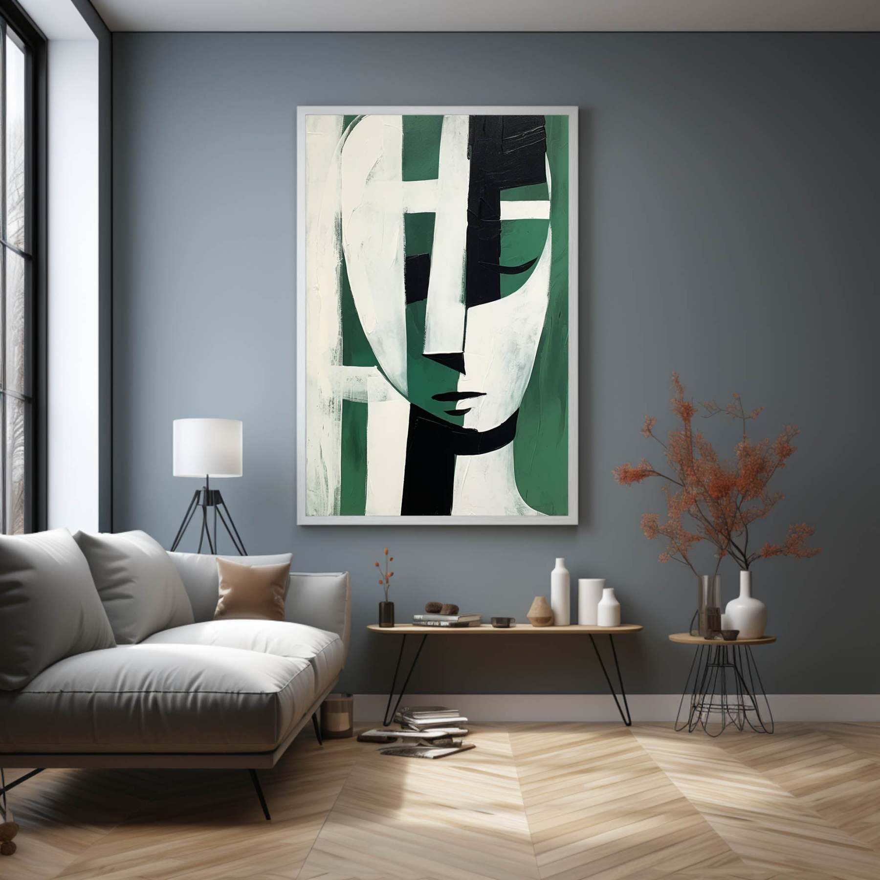 Contemporary Minimalist Art Painting hand - painted #HM594