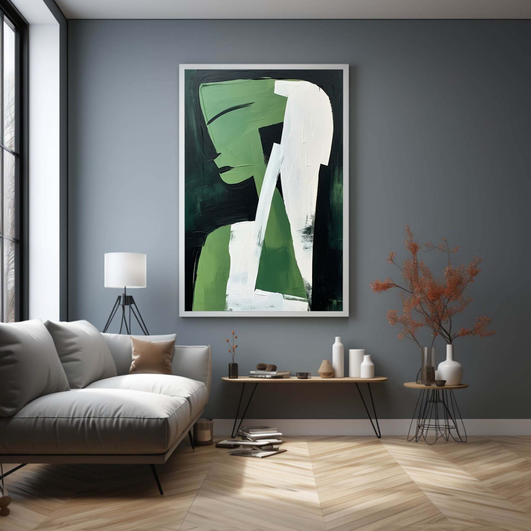 Contemporary Minimalist Art Painting hand - painted #HM603