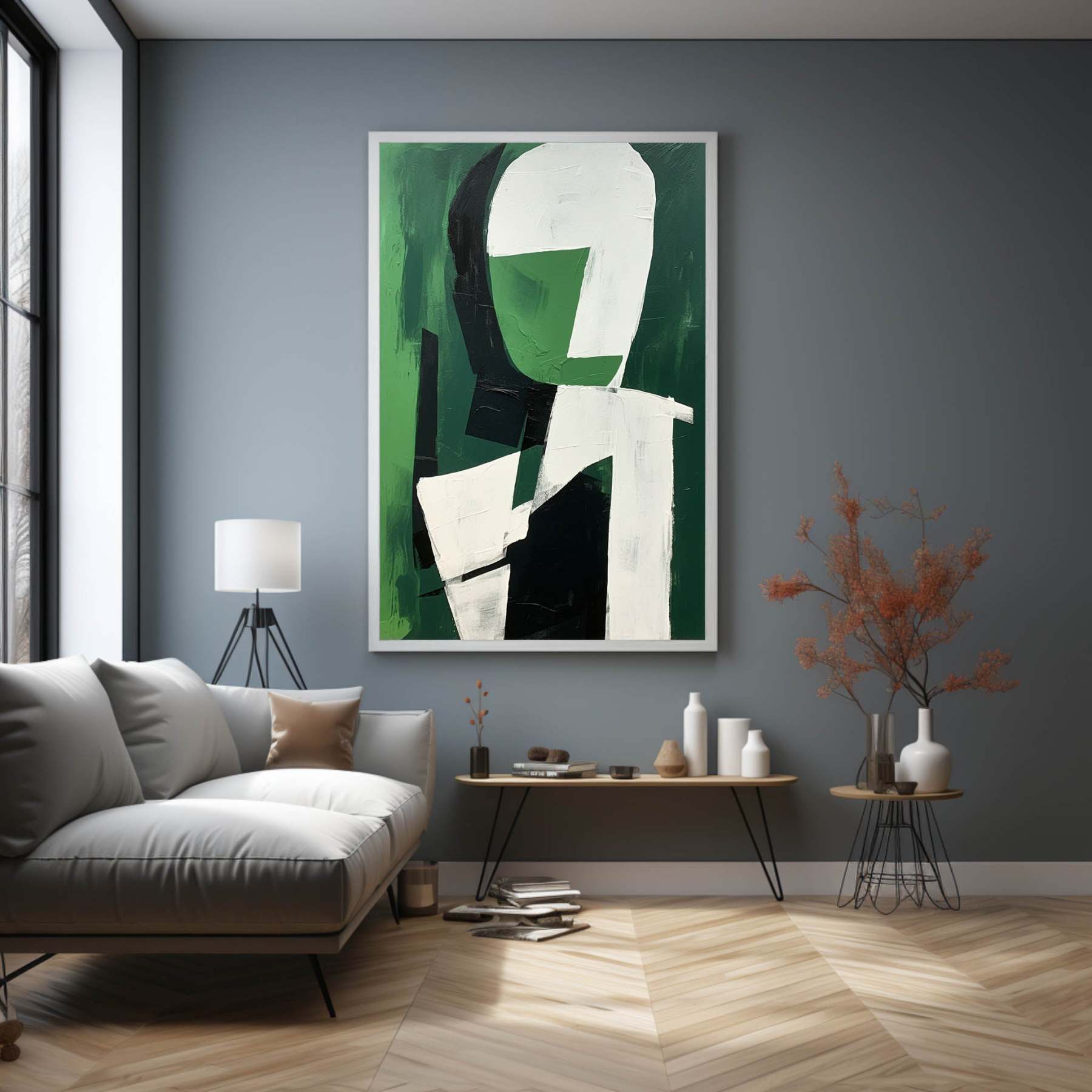 Contemporary Minimalist Art Painting hand - painted #HM568