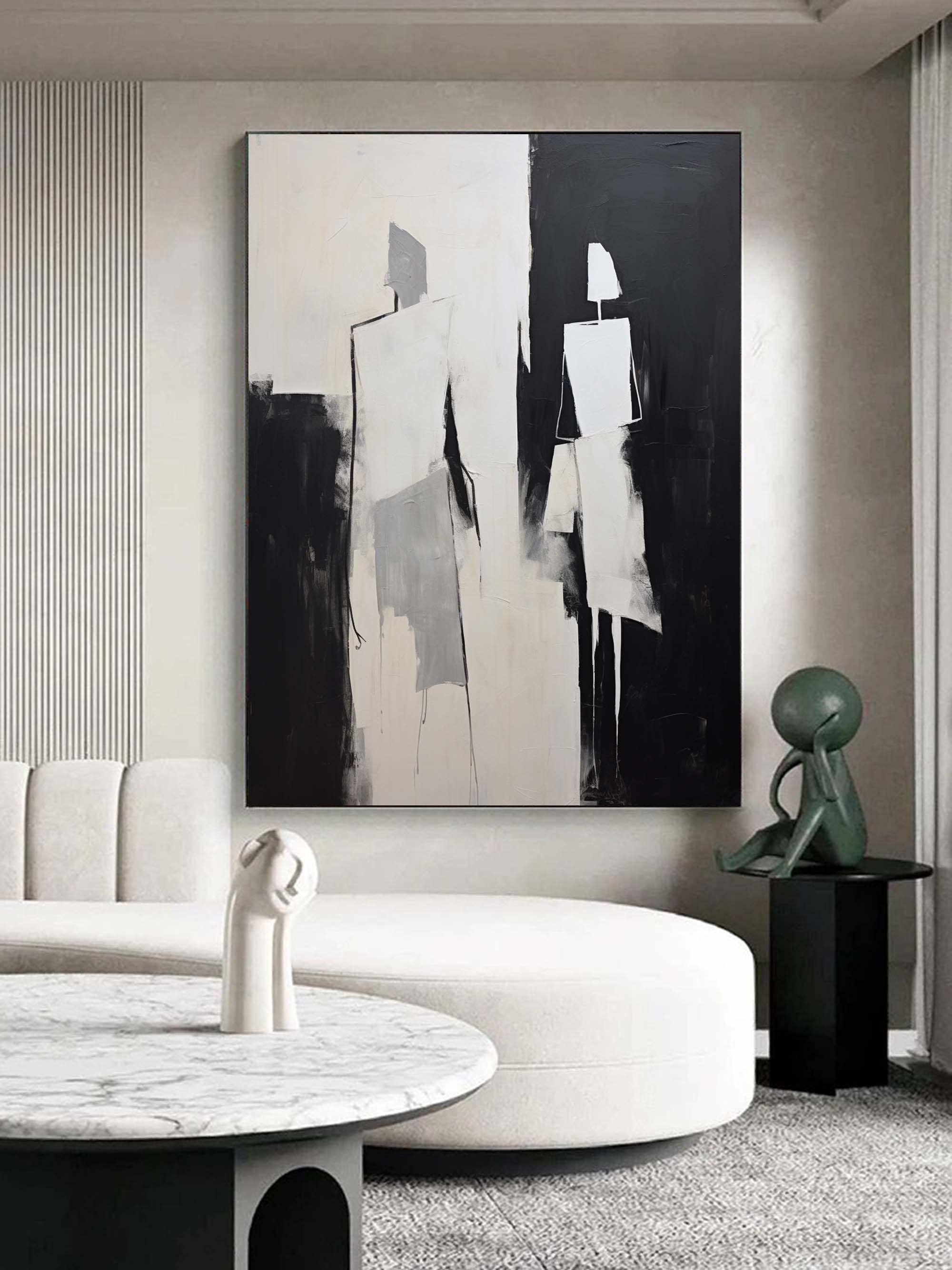 Contemporary Minimalist Art Painting hand - painted #HM588