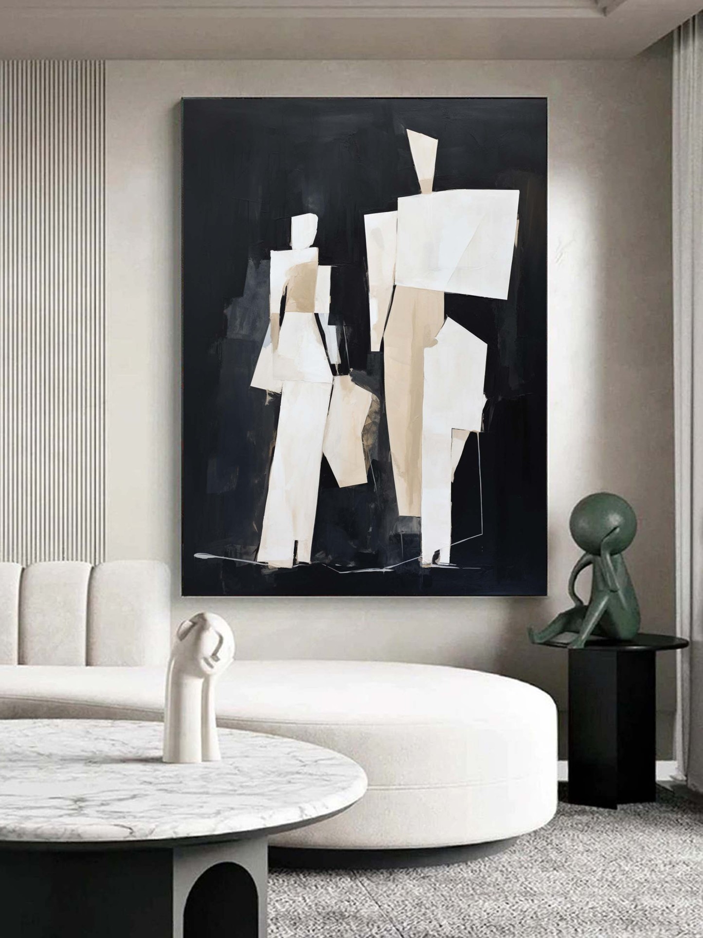 Contemporary Minimalist Art Painting hand - painted #HM577