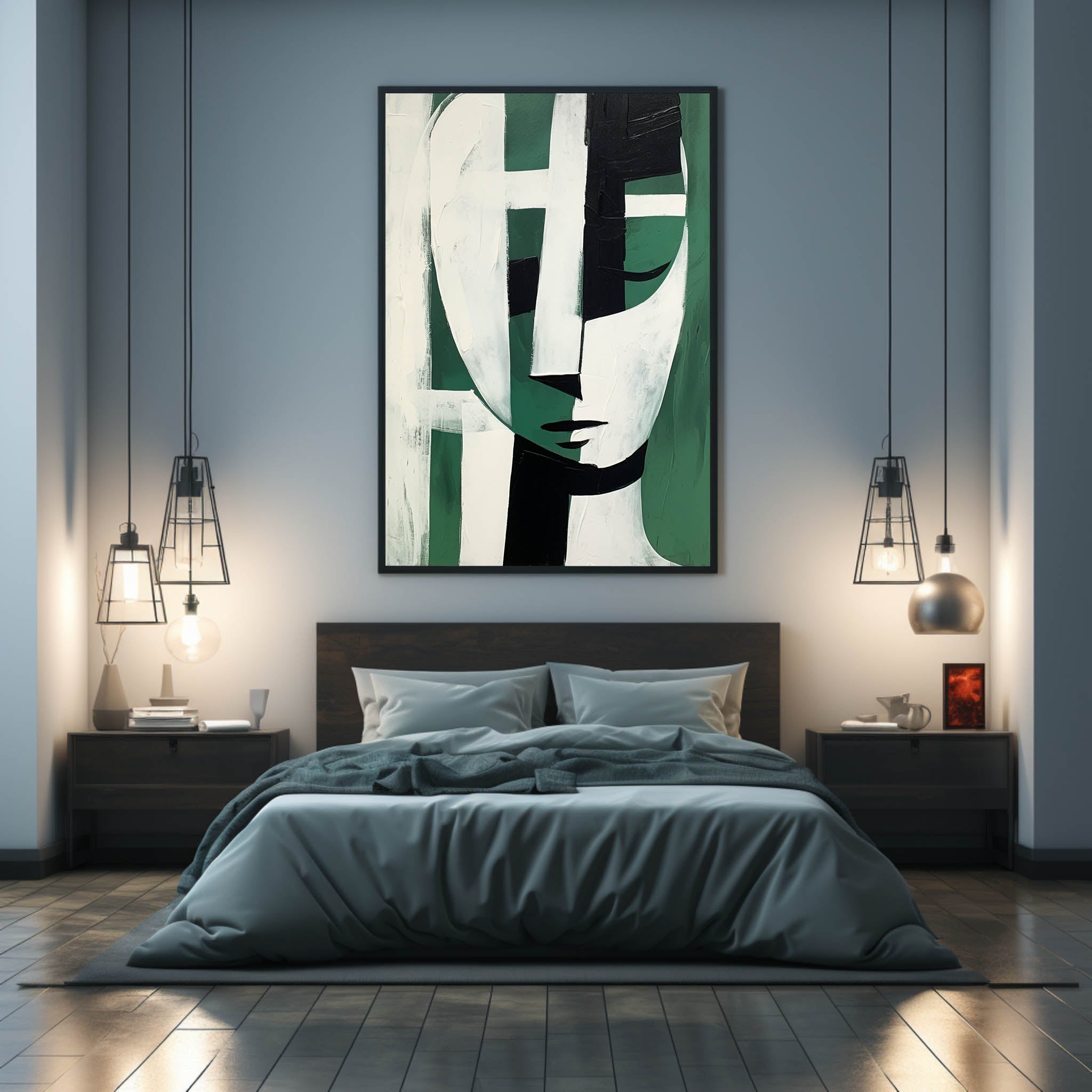 Contemporary Minimalist Art Painting hand - painted #HM594
