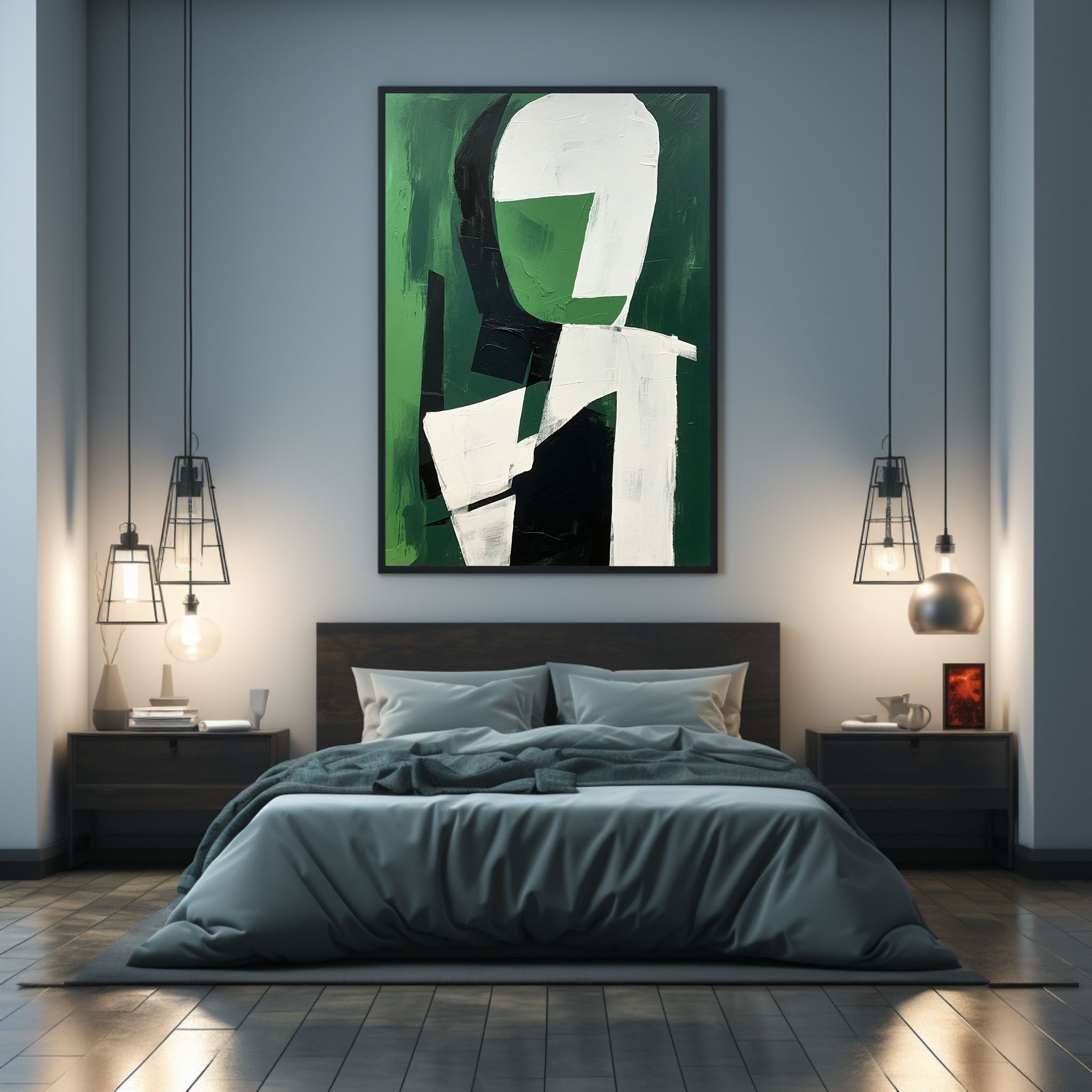 Contemporary Minimalist Art Painting hand - painted #HM568