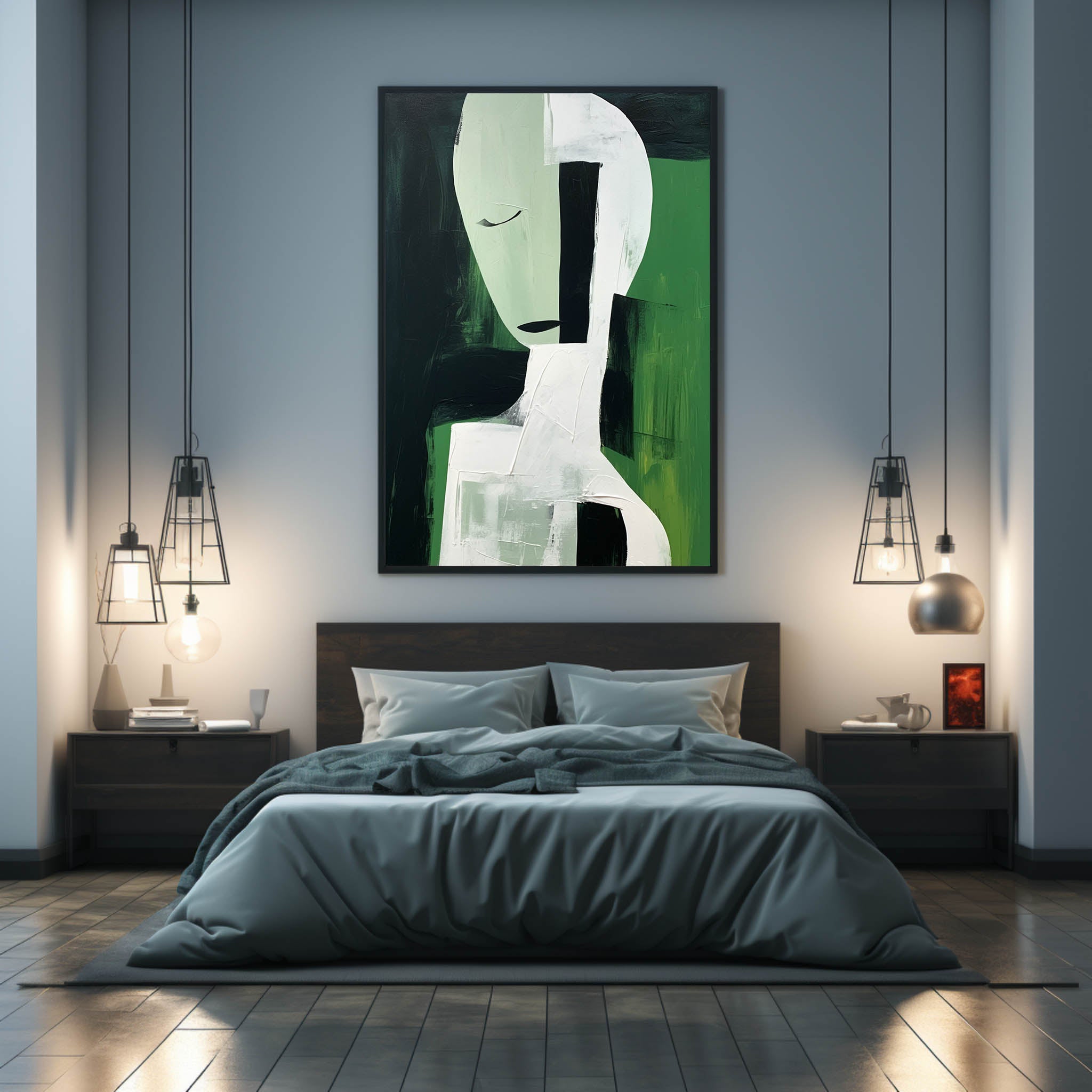 Contemporary Minimalist Art Painting hand - painted #HM600
