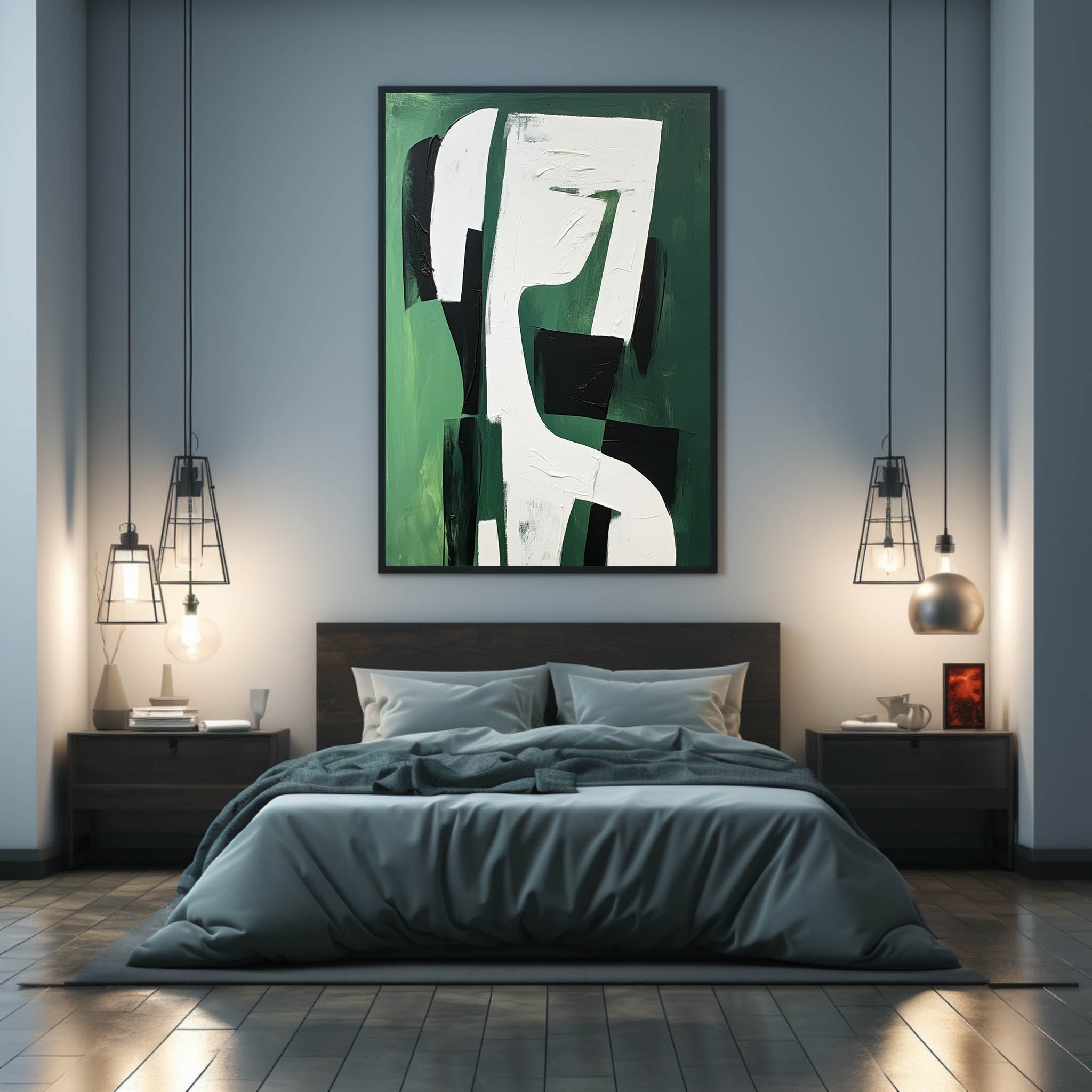 Contemporary Minimalist Art Painting hand - painted #HM581