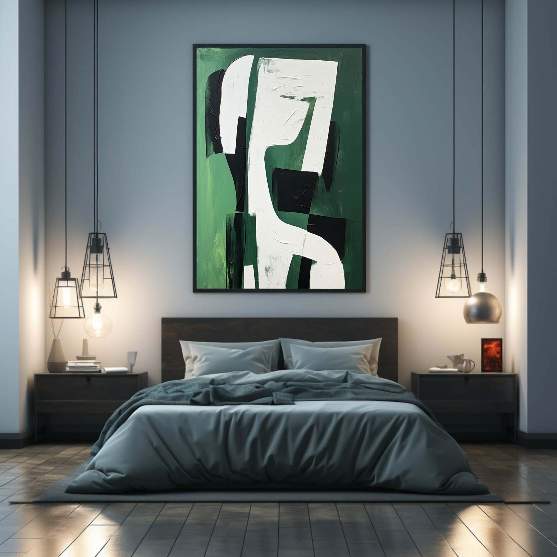Contemporary Minimalist Art Painting hand - painted #HM581
