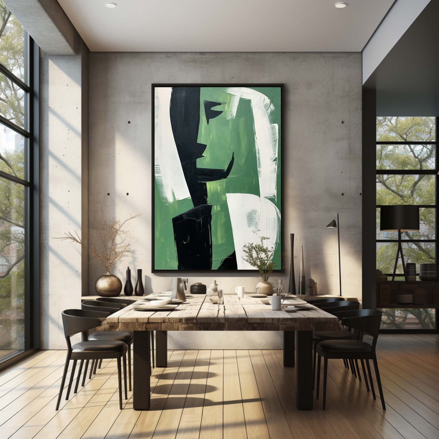 Contemporary Minimalist Art Painting hand - painted #HM589