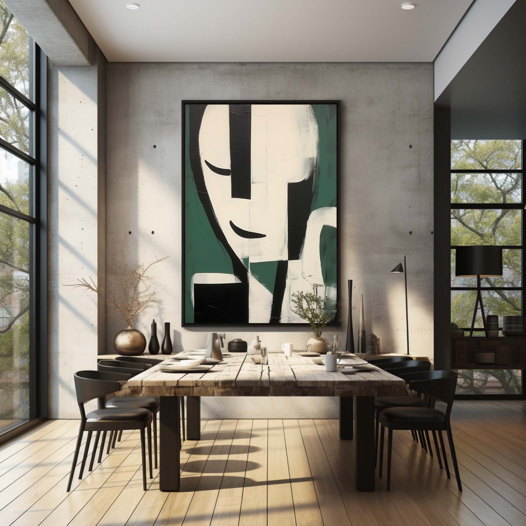 Contemporary Minimalist Art Painting hand - painted #HM601