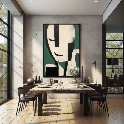 Contemporary Minimalist Art Painting hand - painted #HM601
