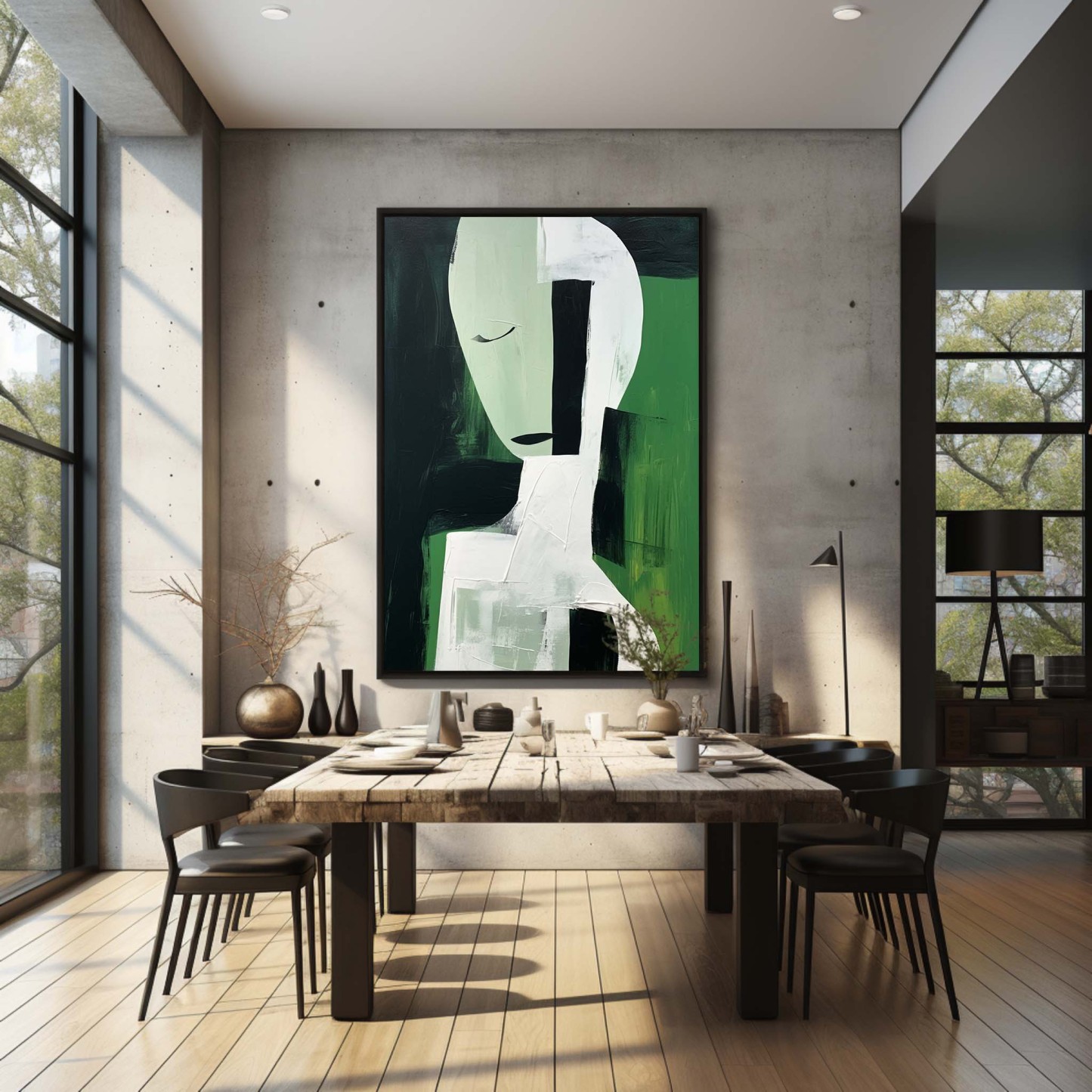 Contemporary Minimalist Art Painting hand - painted #HM600