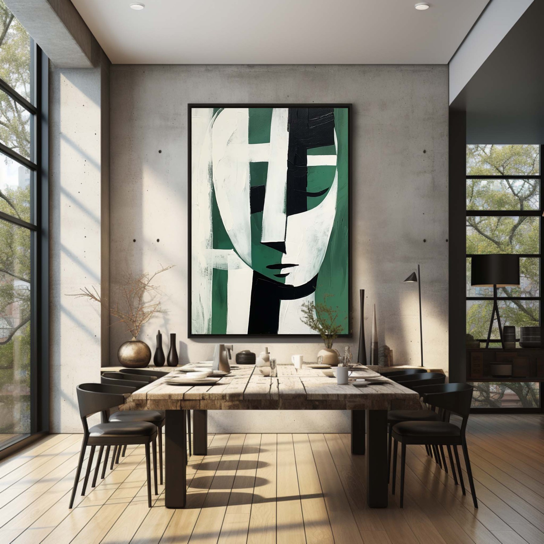Contemporary Minimalist Art Painting hand - painted #HM594