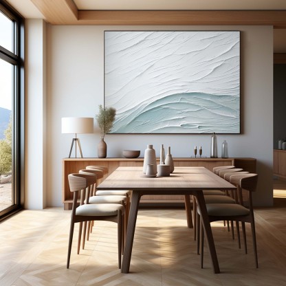 Plaster Art Painting hand - painted #HM384-Homemural