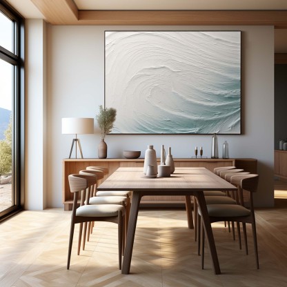 Plaster Art Painting hand - painted #HM376-Homemural