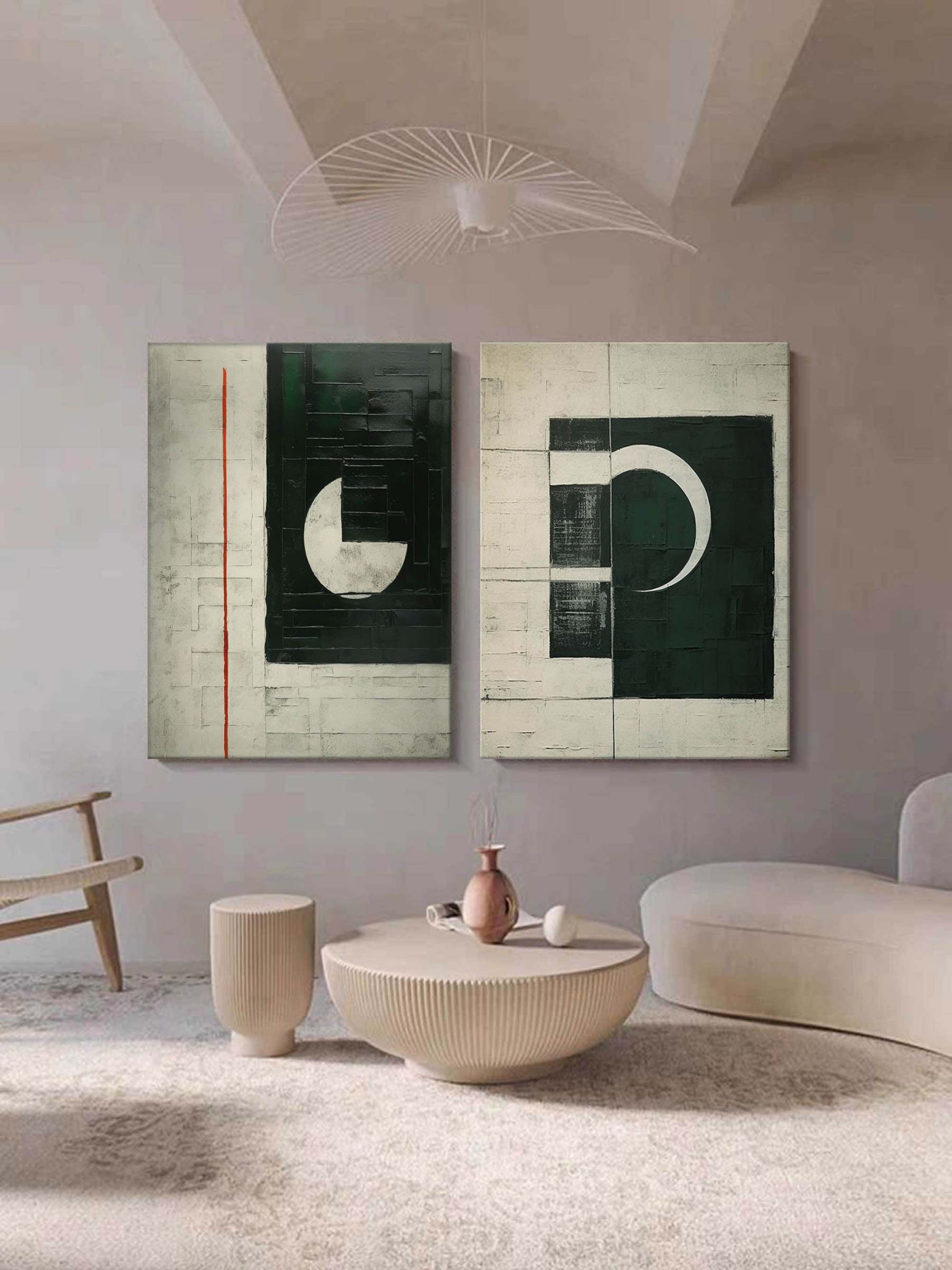 Abstract Painting Set Of 2 #SP150-Homemural