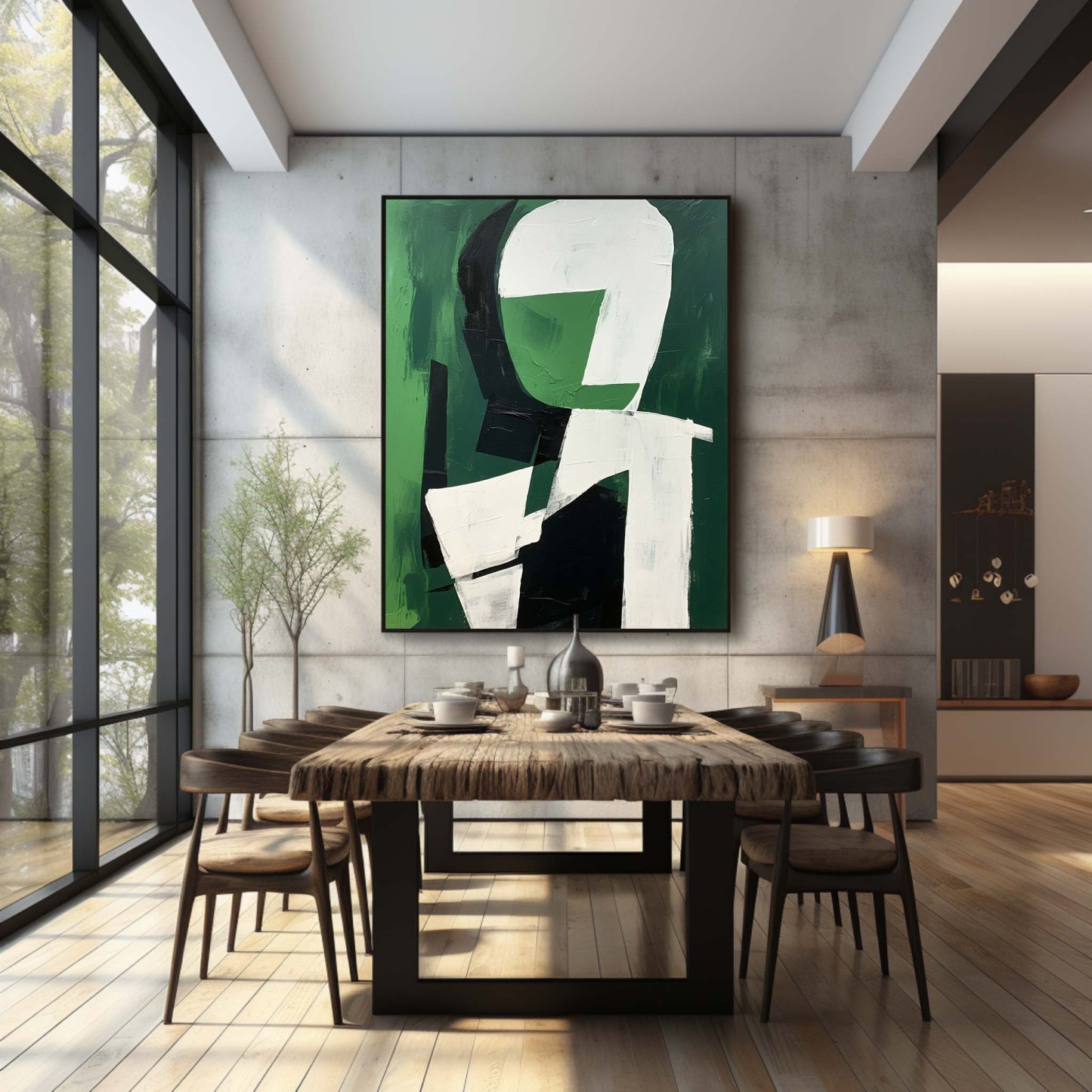 Contemporary Minimalist Art Painting hand - painted #HM568