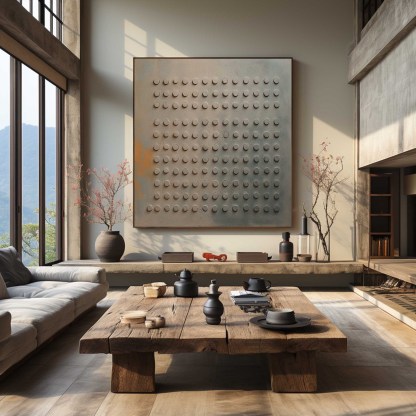 Wabi-Sabi Art Painting hand - painted #HM74-Homemural