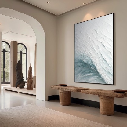 Plaster Art Painting hand - painted #HM391-Homemural