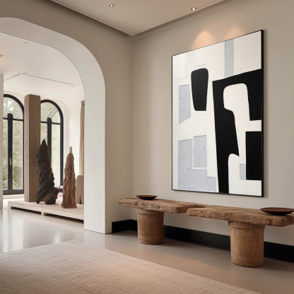 Contemporary Minimalist Art Painting hand - painted #HM160