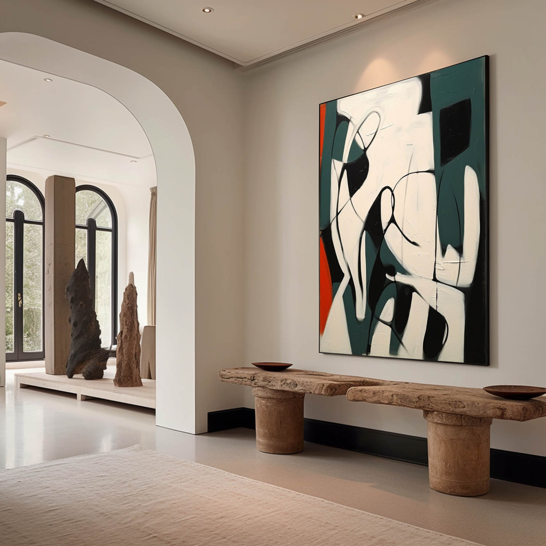 Contemporary Minimalist Art Painting hand - painted #HM171