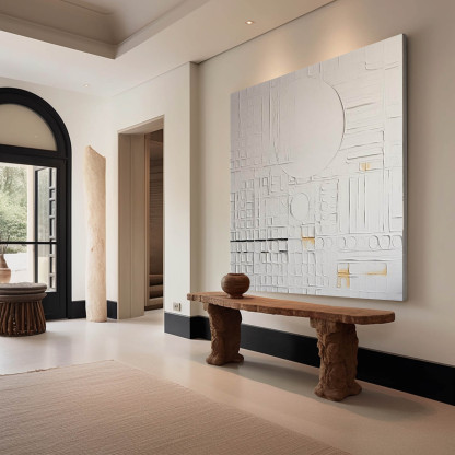 Plaster Art Painting hand - painted #HM181-Homemural