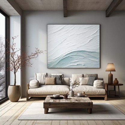 Plaster Art Painting hand - painted #HM384-Homemural