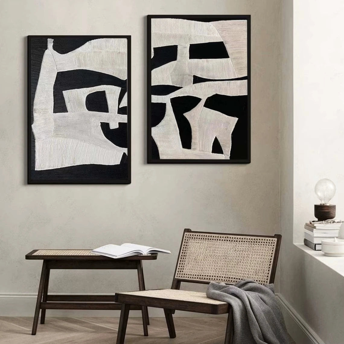 Abstract Graffiti Art Painting hand-painted Set Of 2 #HM1410