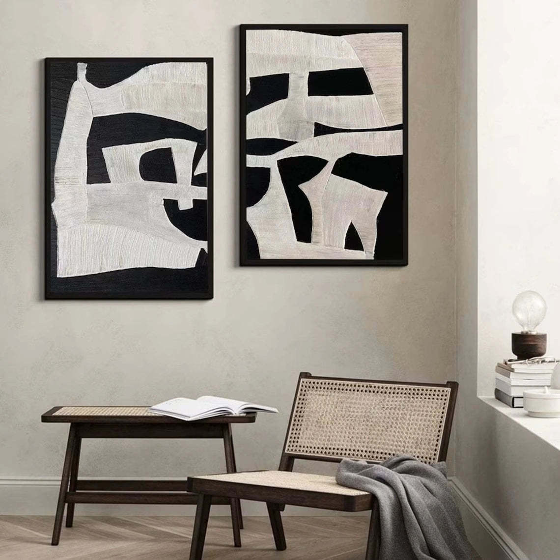 Abstract Graffiti Art Painting hand-painted Set Of 2 #HM1410