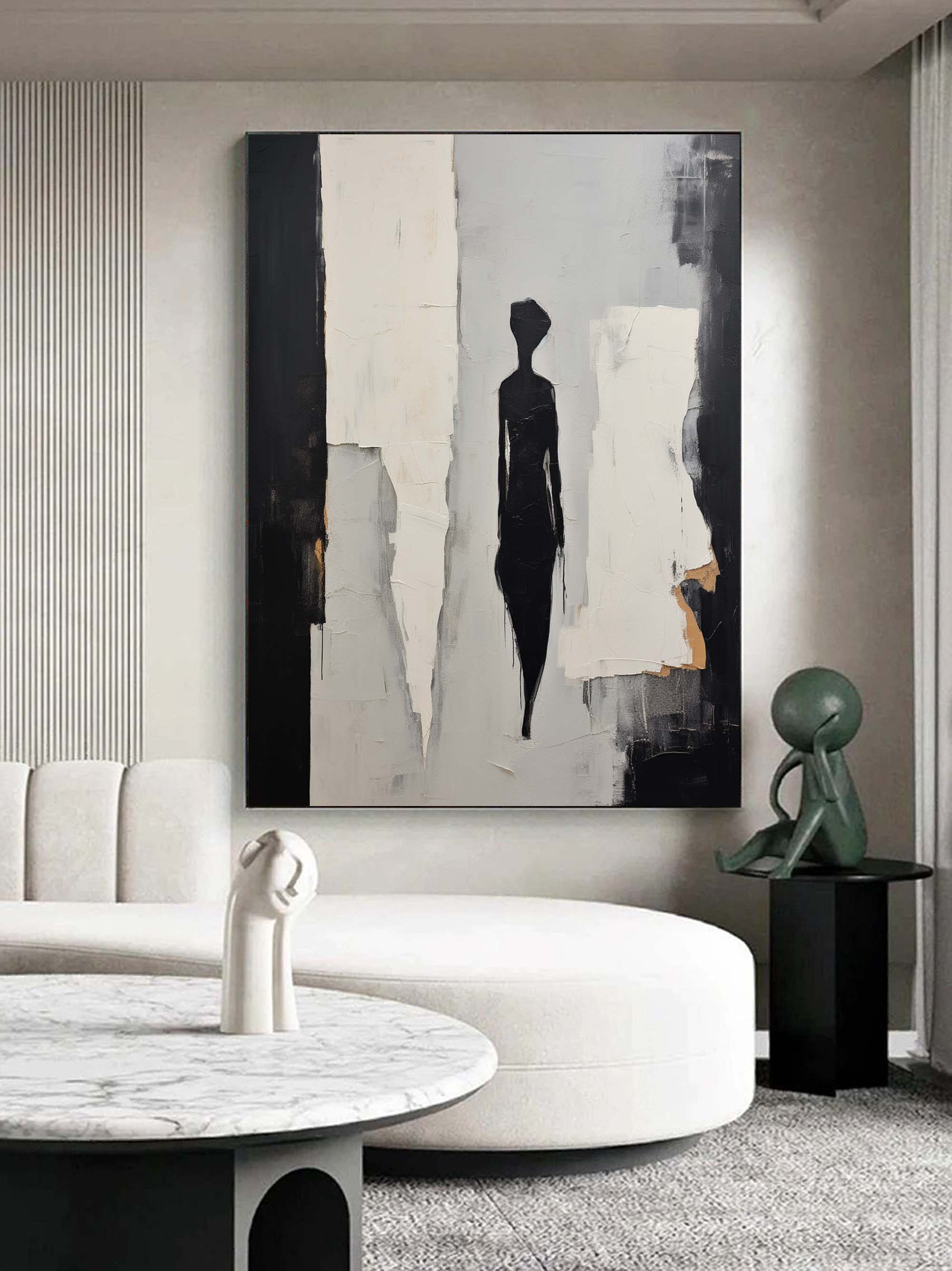 Contemporary Minimalist Art Painting hand - painted #HM162