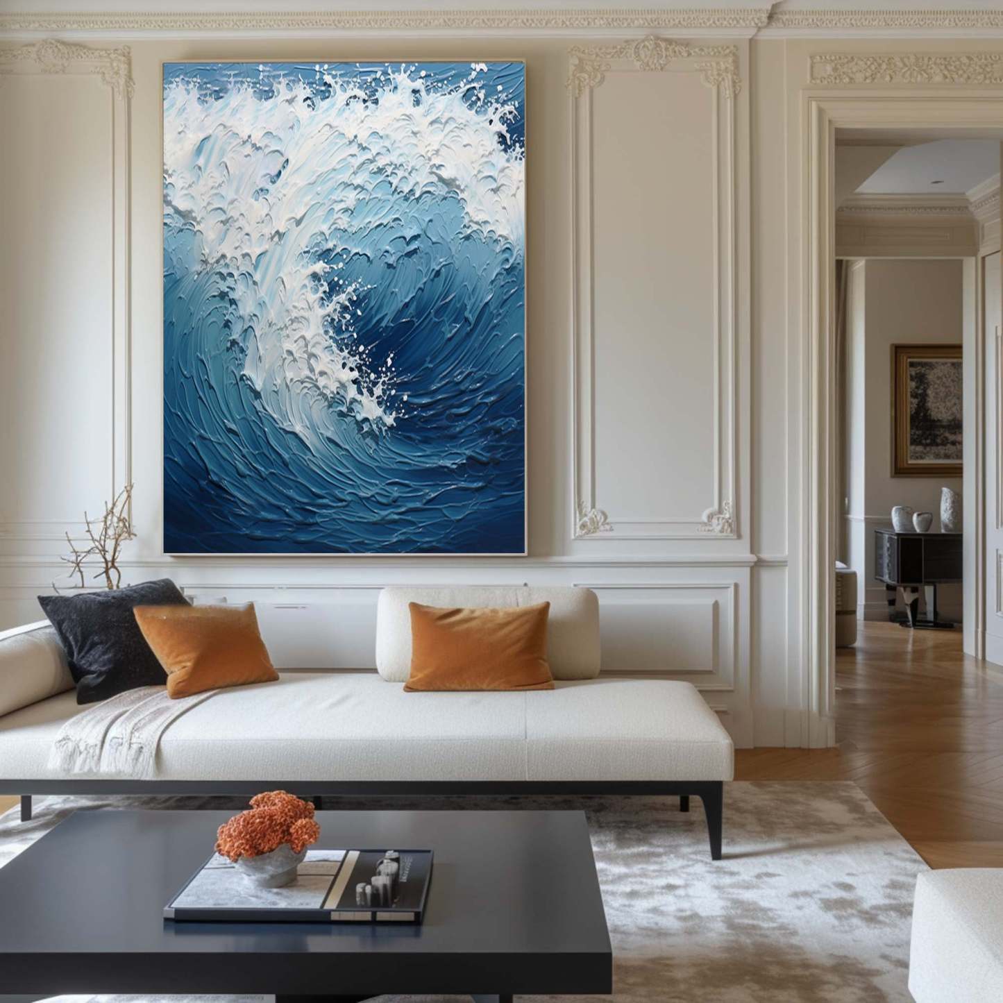 Plaster Art Painting hand - painted #HM1697