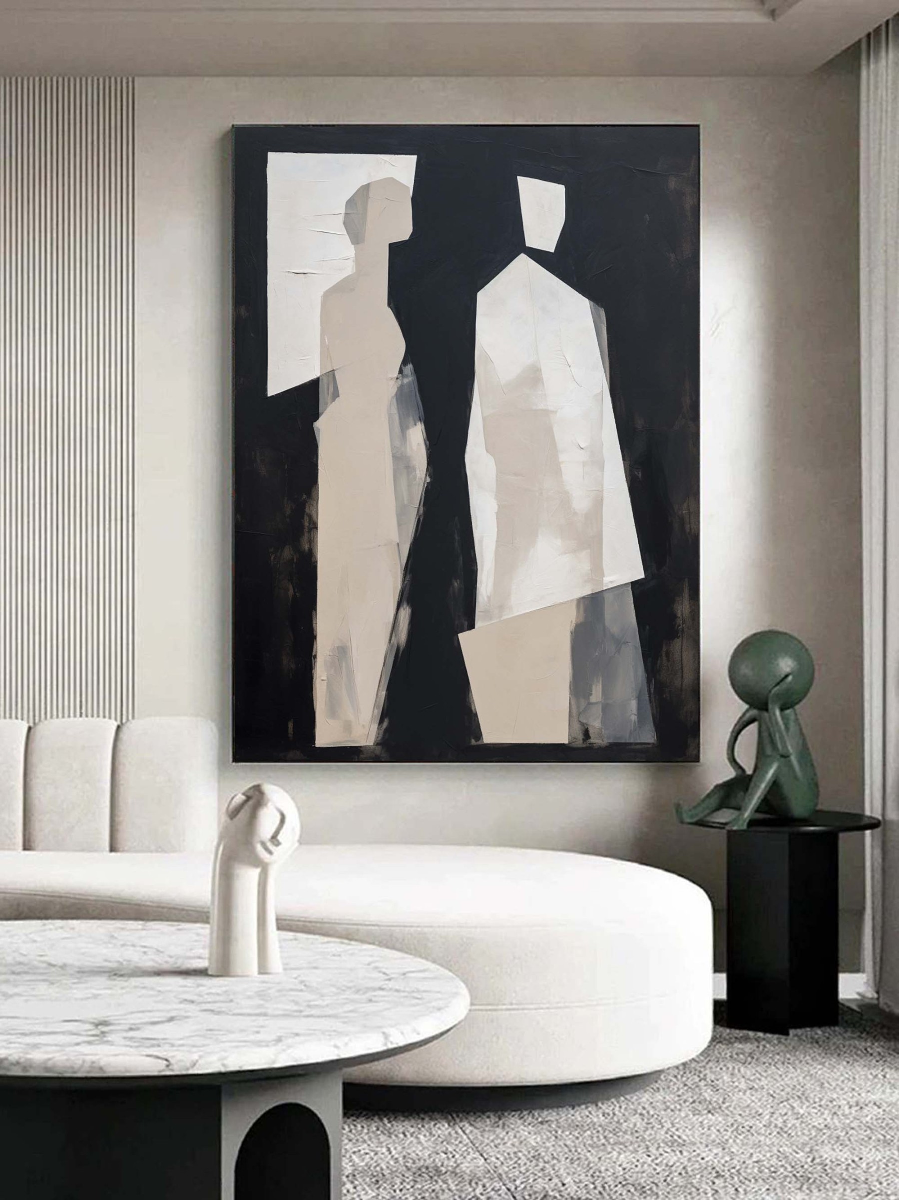 Contemporary Minimalist Art Painting hand - painted #HM578