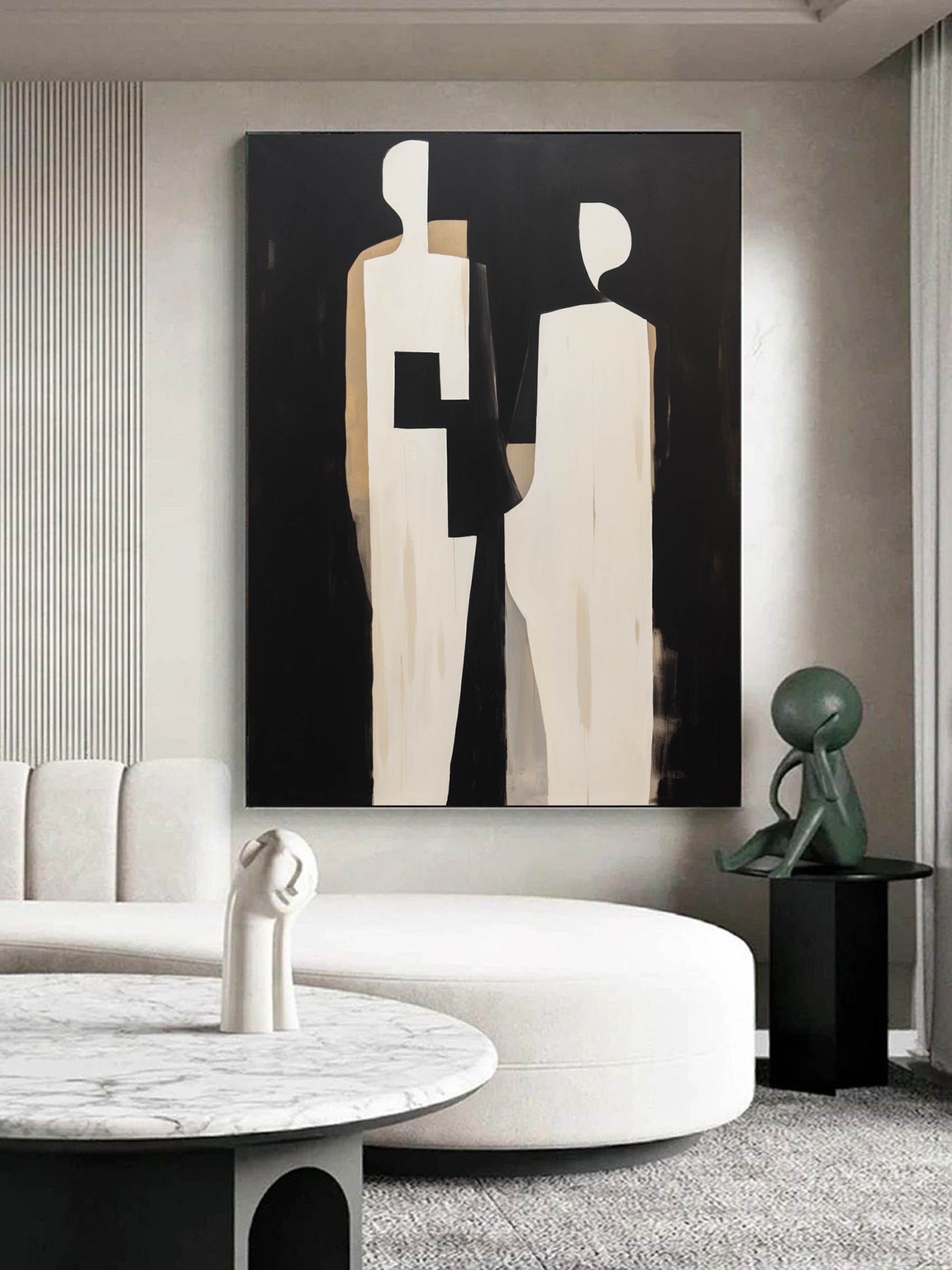 Contemporary Minimalist Art Painting hand - painted #HM576