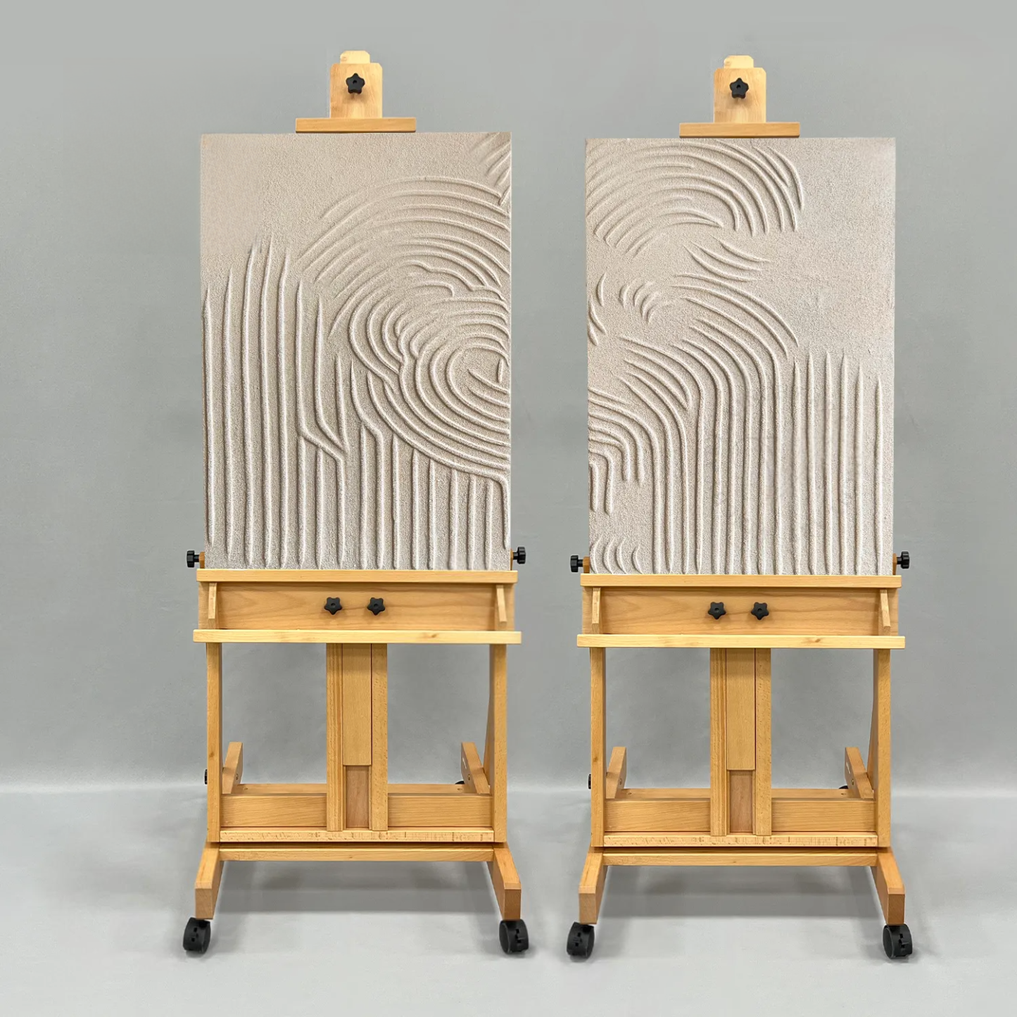 Plaster Art Painting hand - painted Set of 2 #HM1457