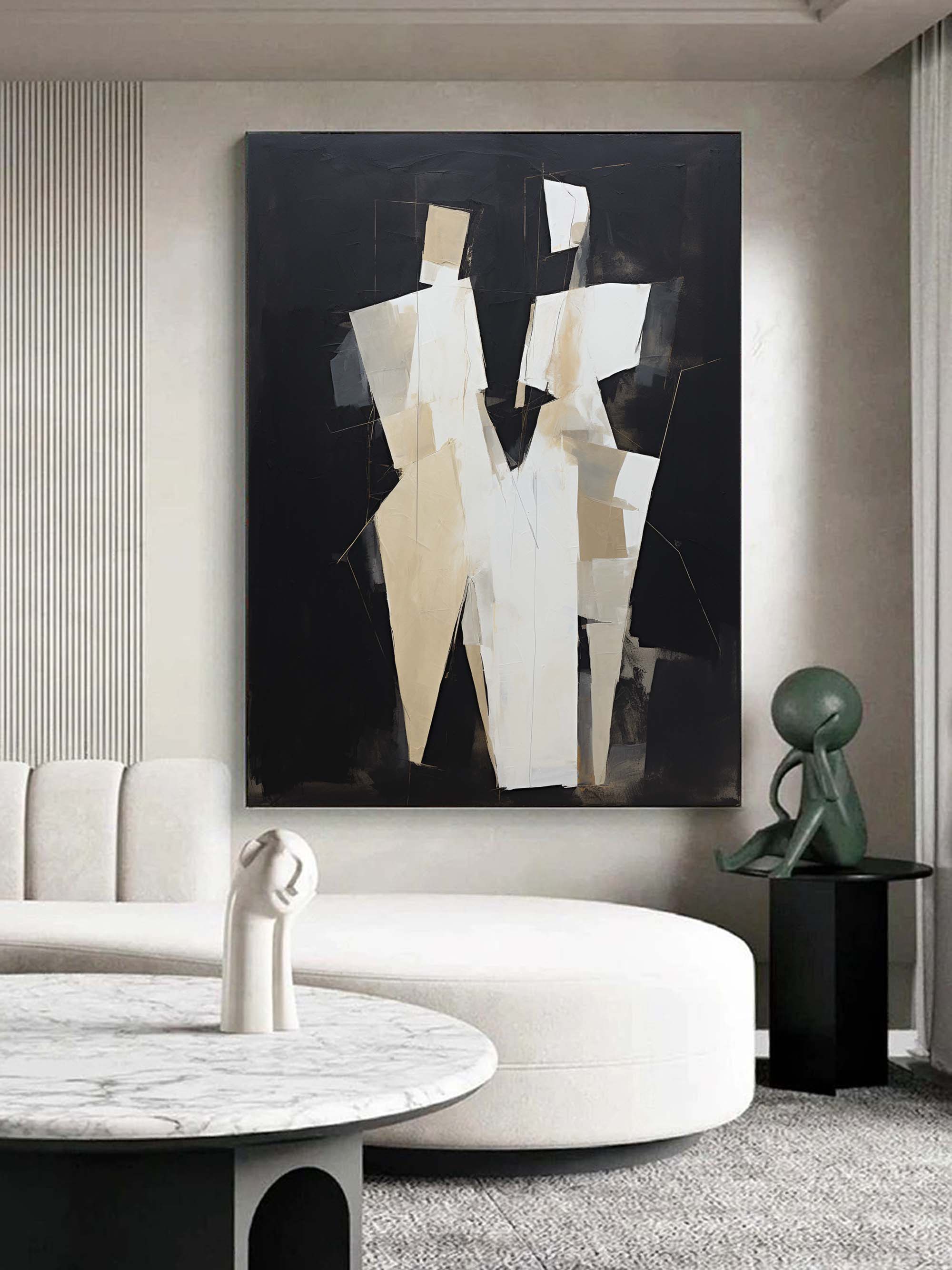 Contemporary Minimalist Art Painting hand - painted #HM164