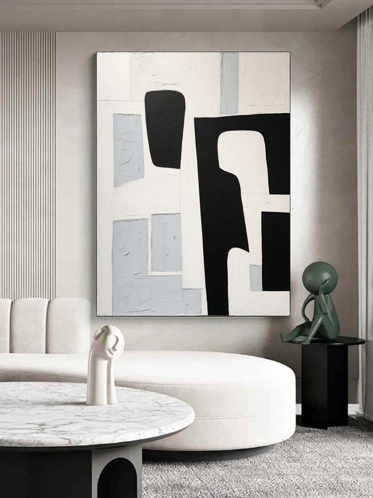 Contemporary Minimalist Art Painting hand - painted #HM160