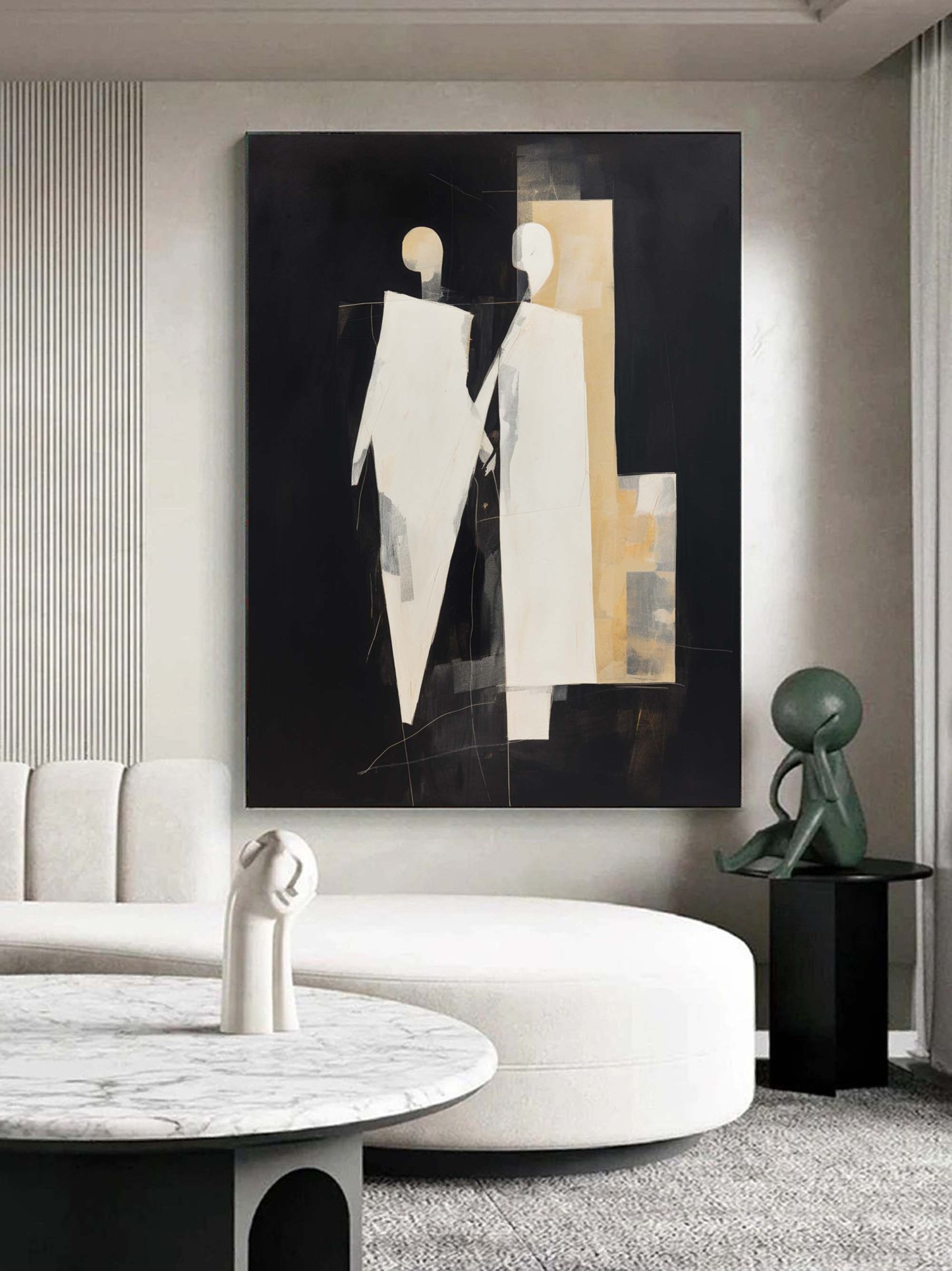 Contemporary Minimalist Art Painting hand - painted #HM435