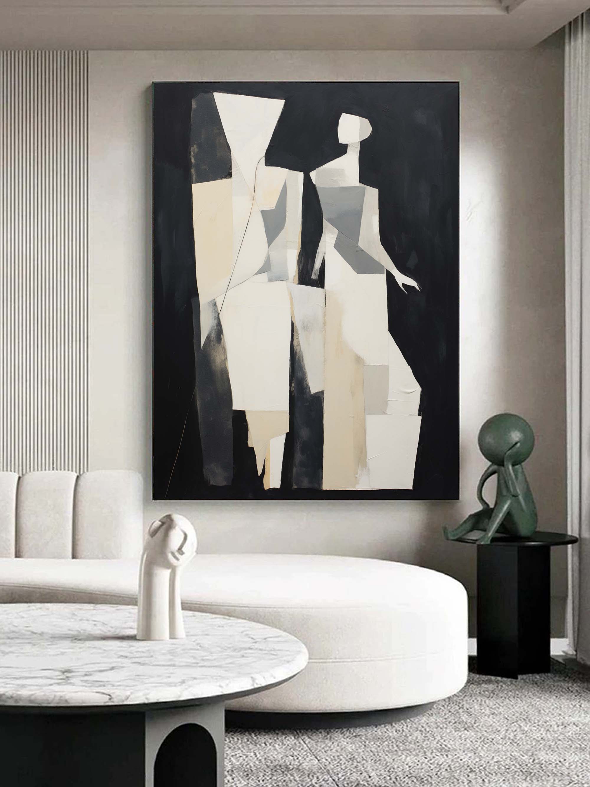 Contemporary Minimalist Art Painting hand - painted #HM609