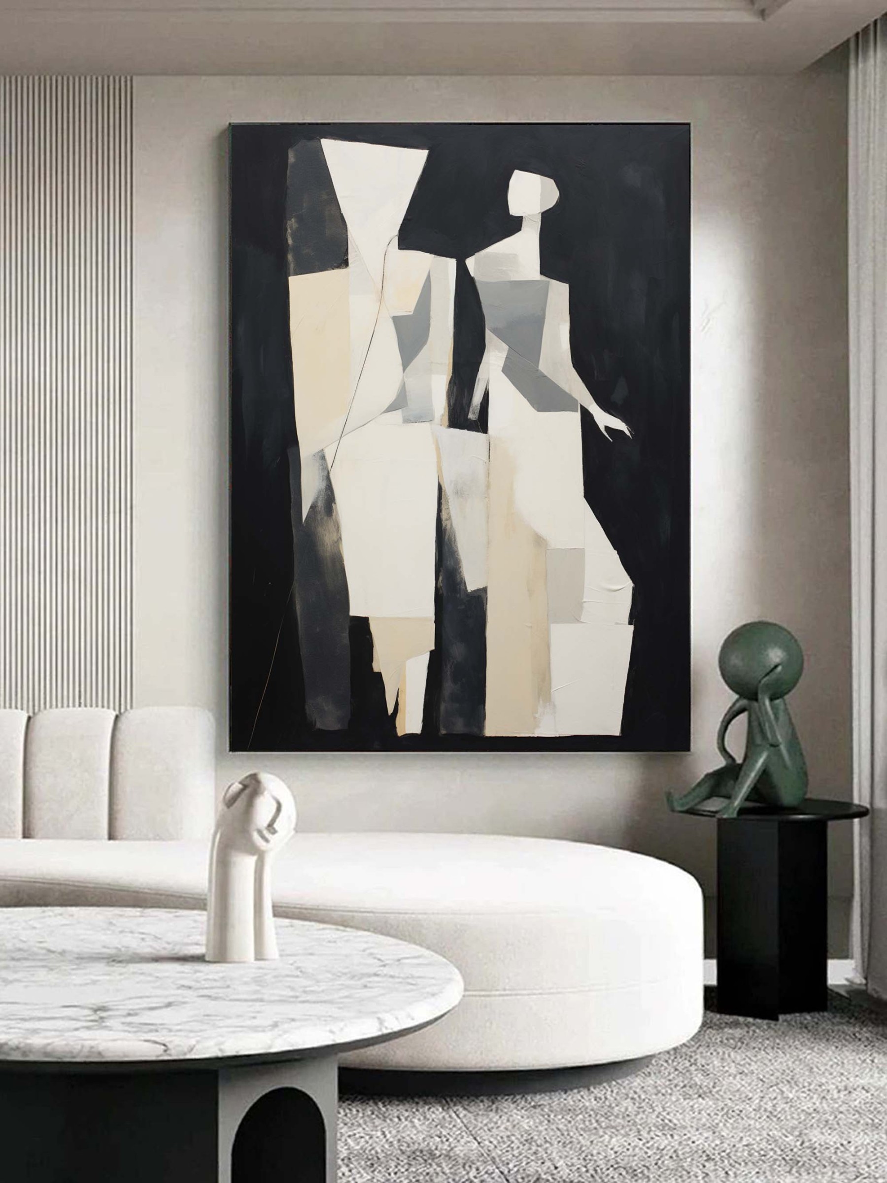 Contemporary Minimalist Art Painting hand - painted #HM609
