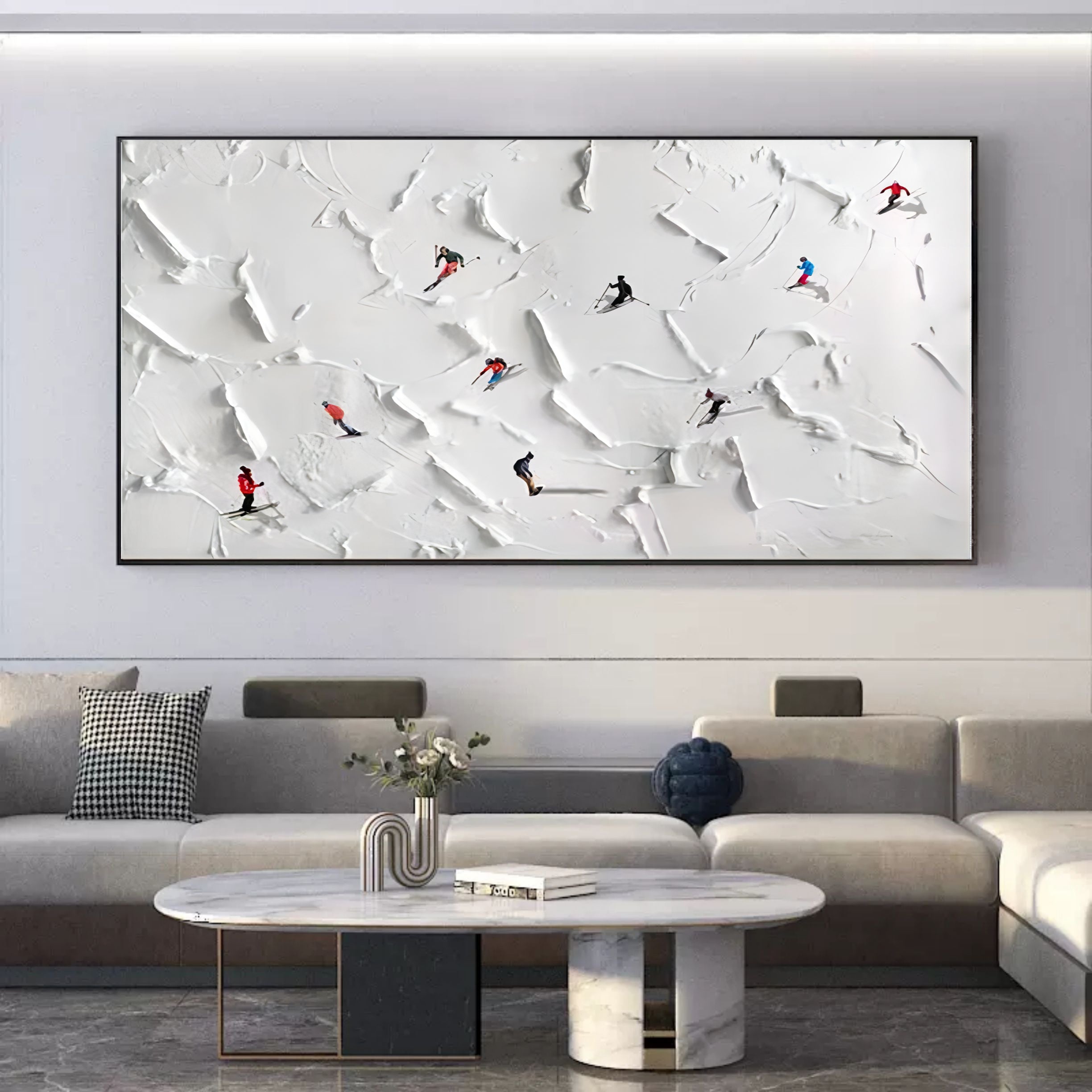 Plaster Art Painting hand - painted #HM105-Homemural