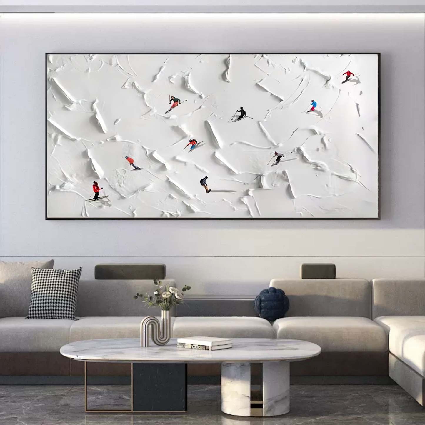 Plaster Art Painting hand - painted #HM105-Homemural